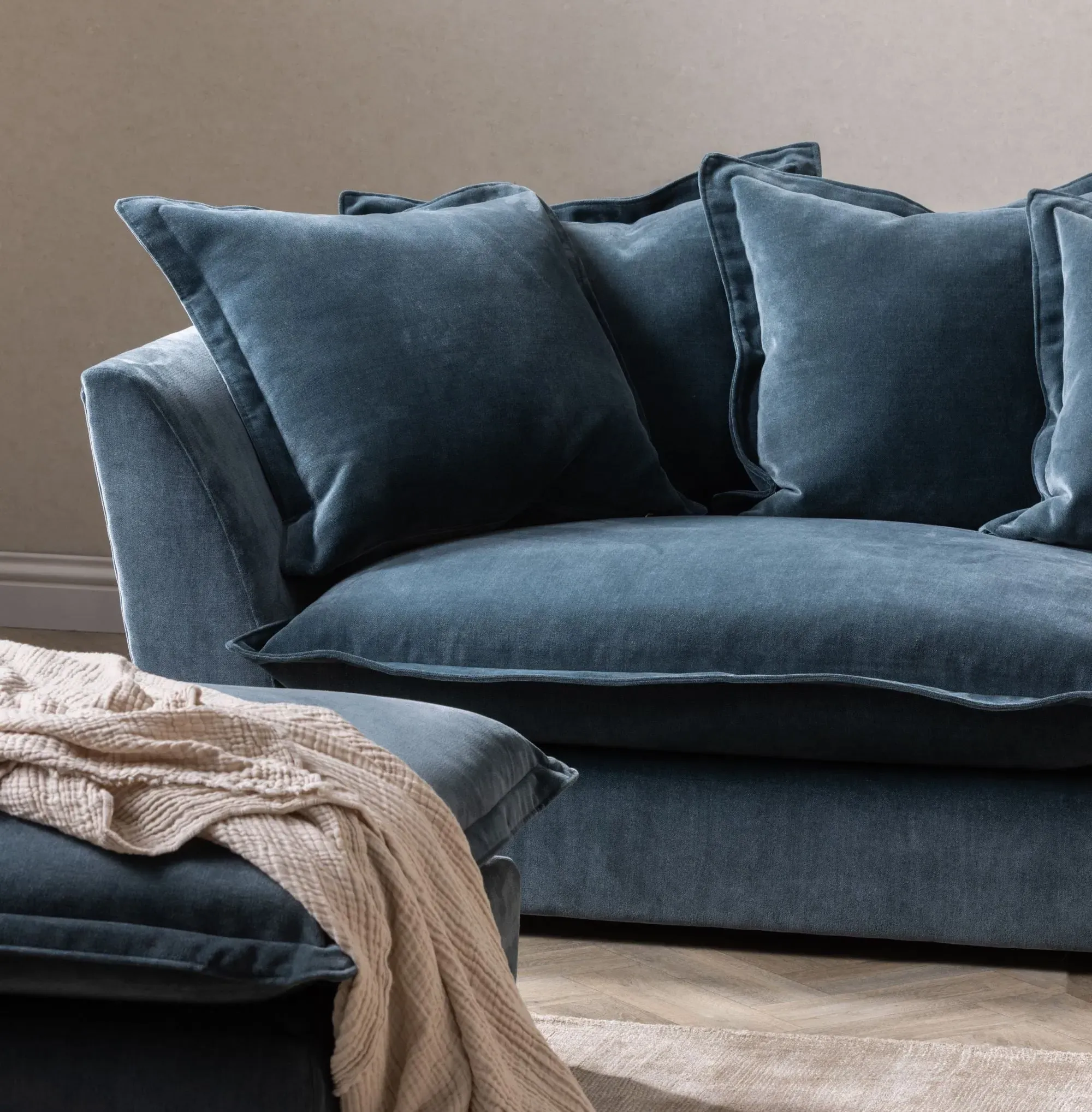 Odyssey Large Split Sofa - Teal, Fabric alternate view