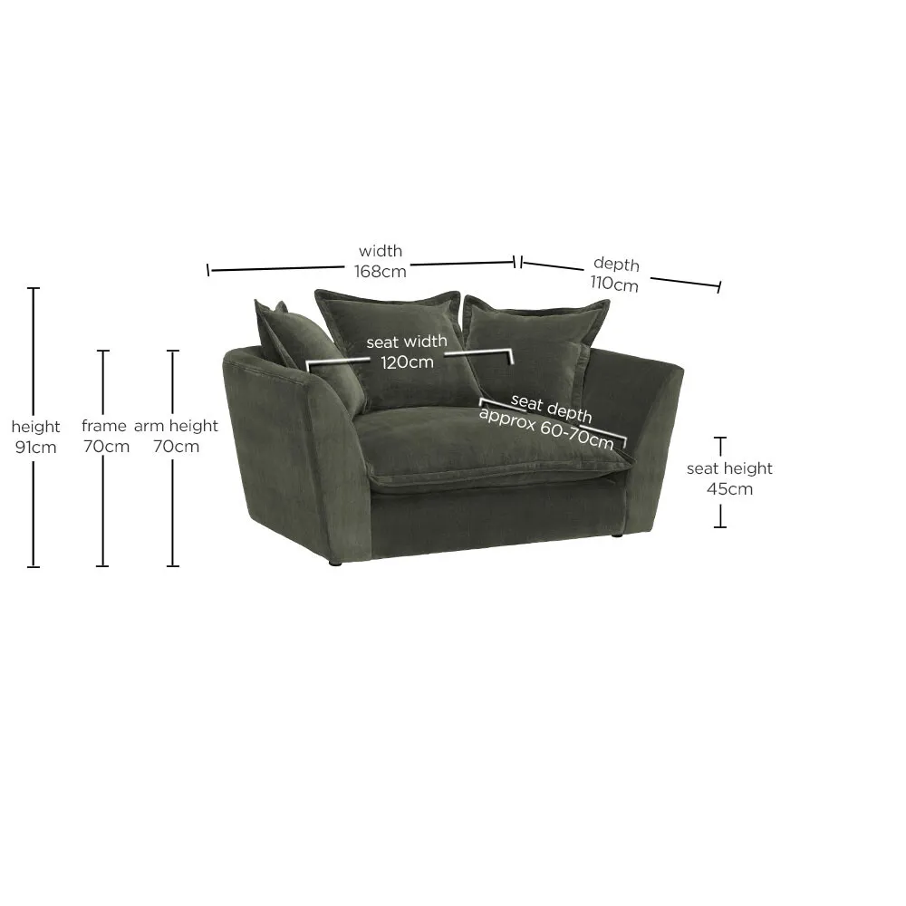 Odyssey Snuggler Chair - Green, Fabric