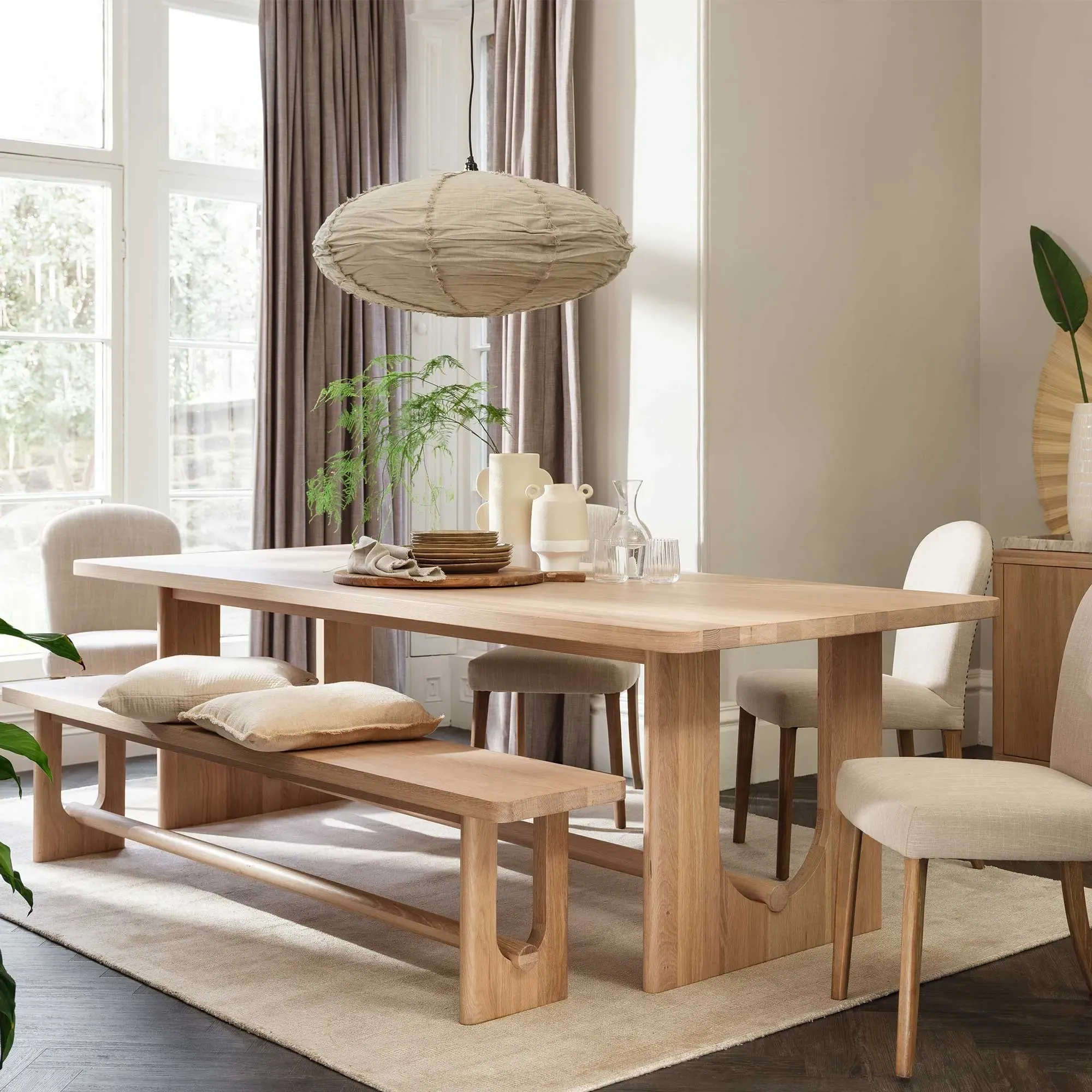 Olav 240cm Dining Table - Brown, Oak