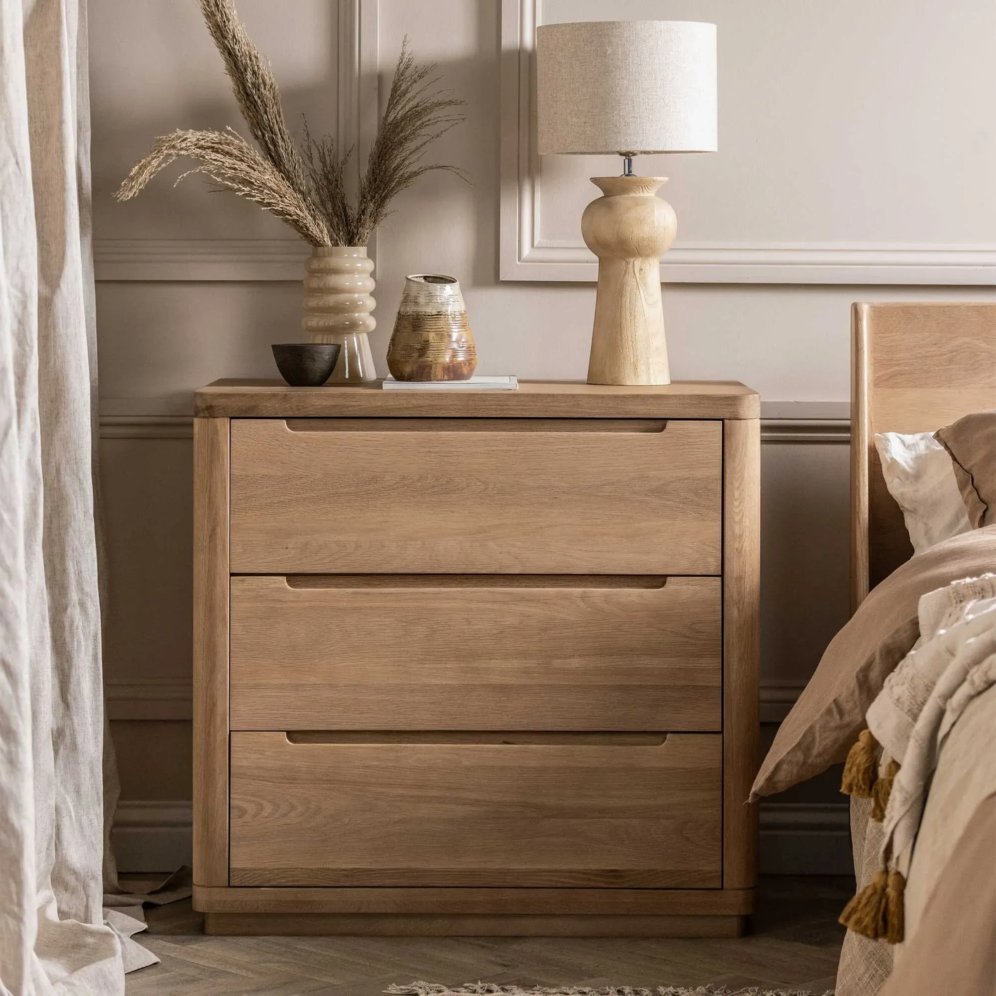 Olav 3 Drawer Chest - Neutral, Oak
