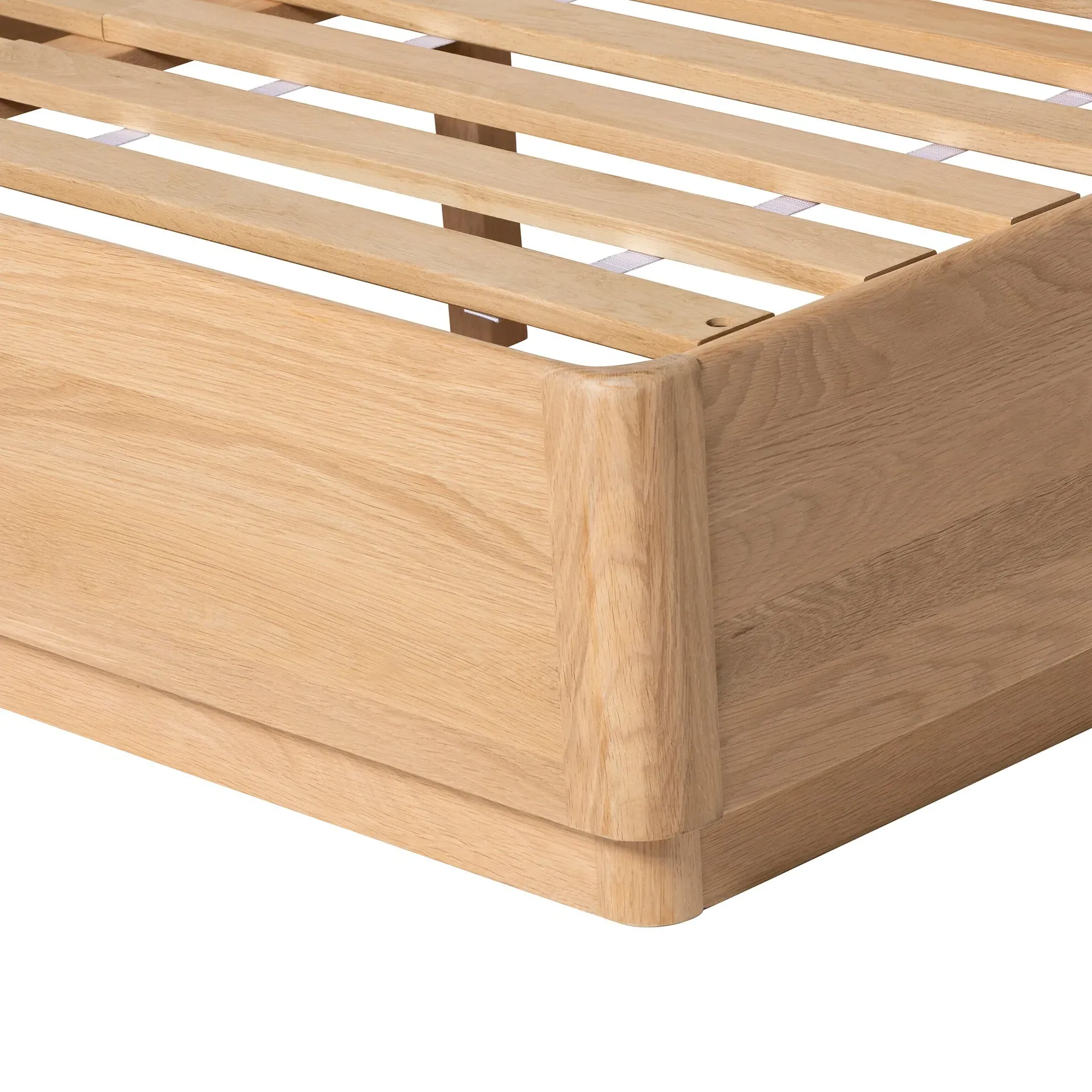 Olav King Size Bed Frame - Neutral, Oak
