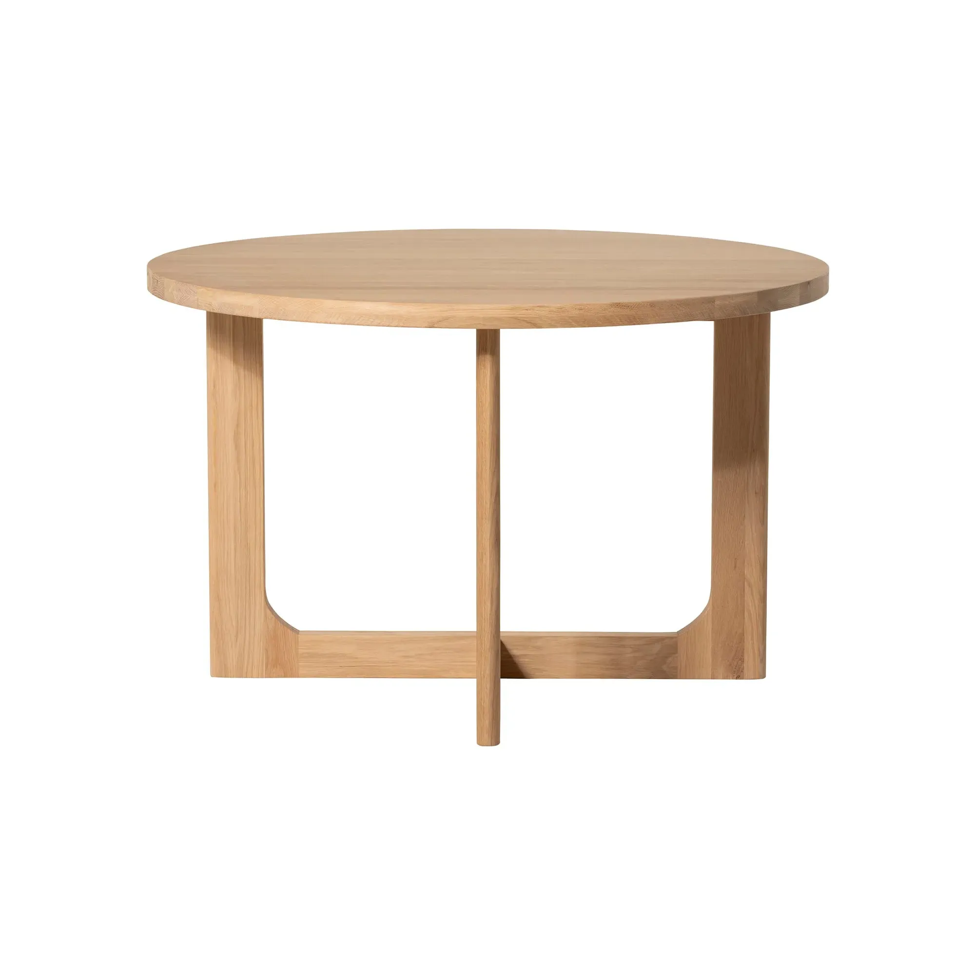 Olav Round Dining Table - Brown, Oak