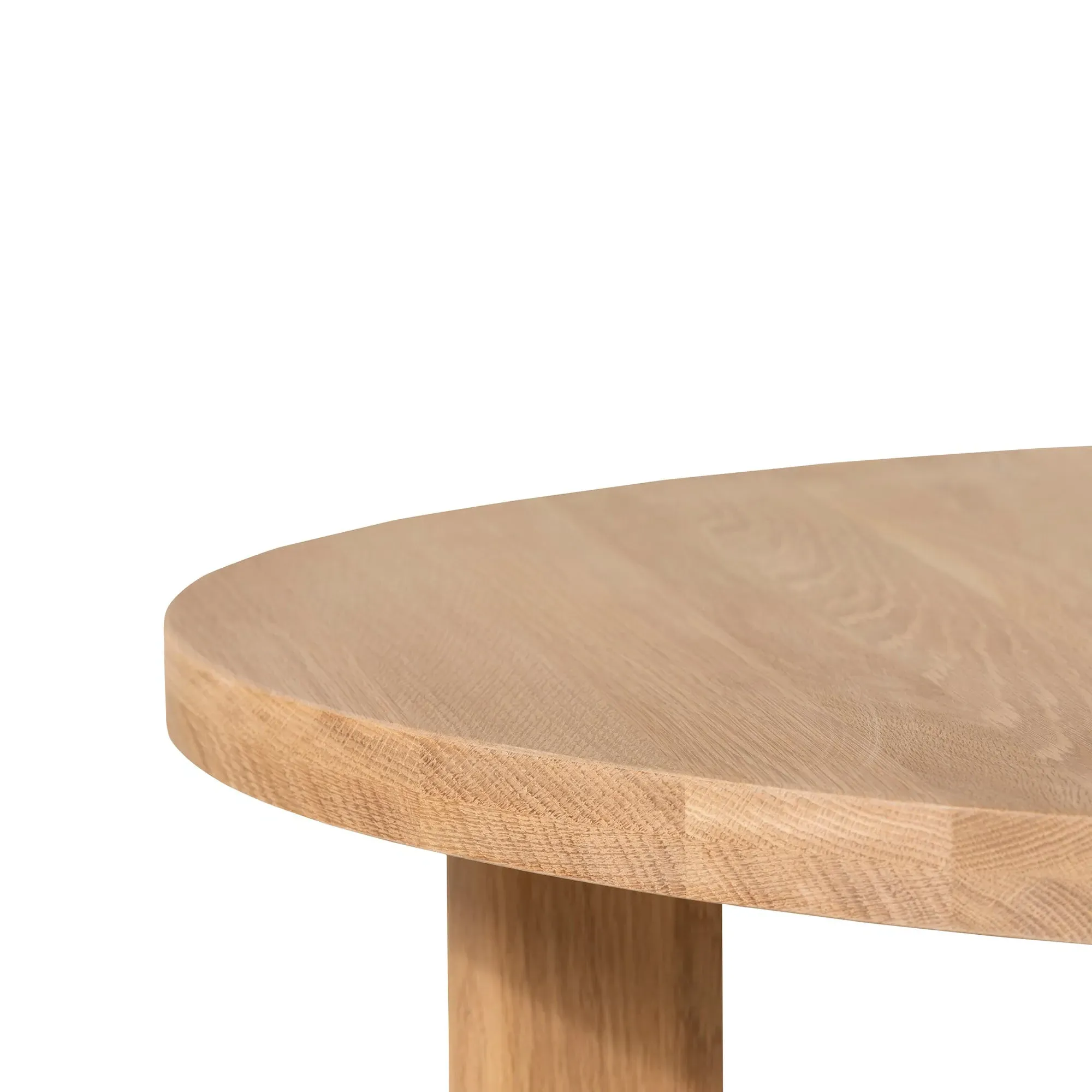 Olav Round Dining Table - Brown, Oak