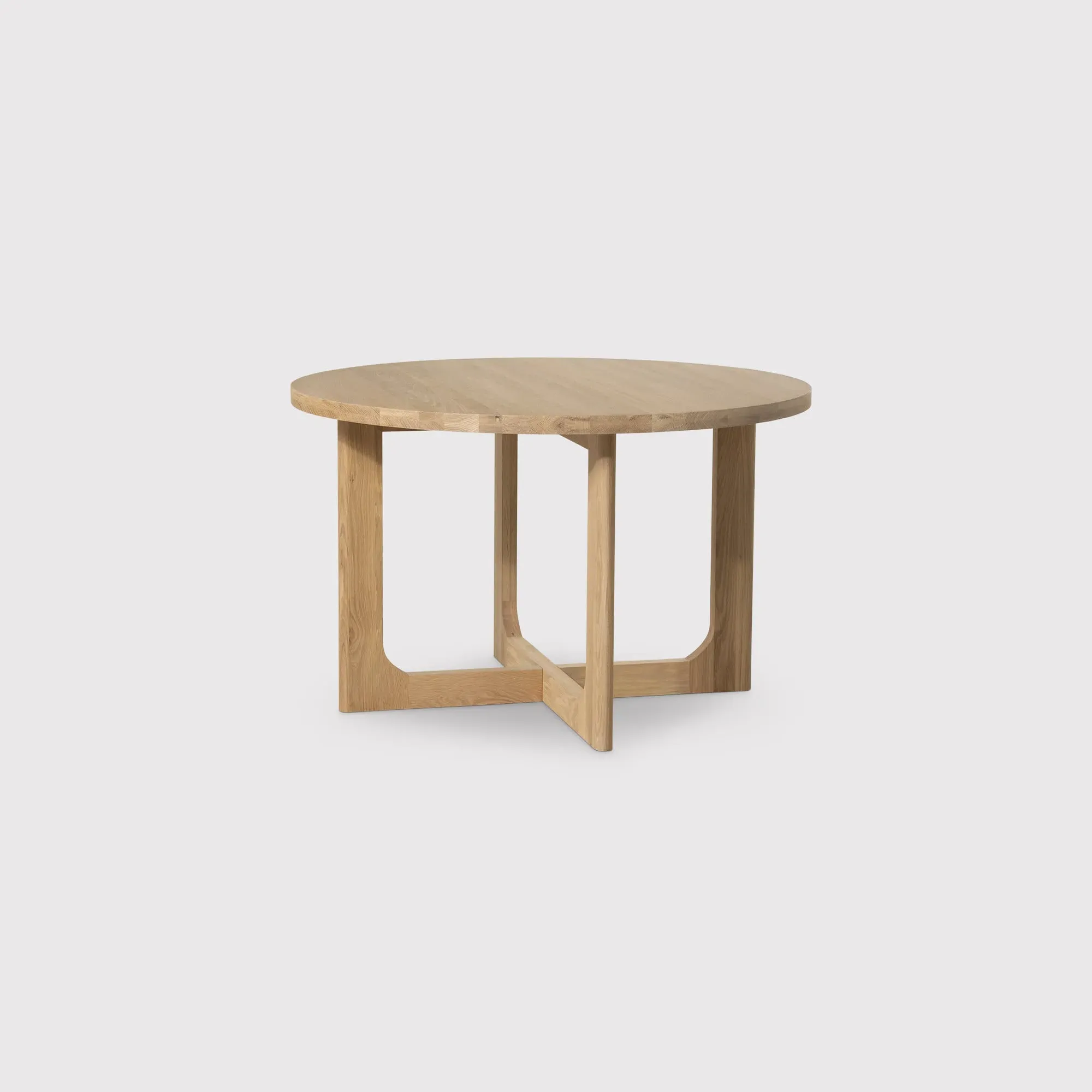 Olav Round Dining Table - Brown, Oak
