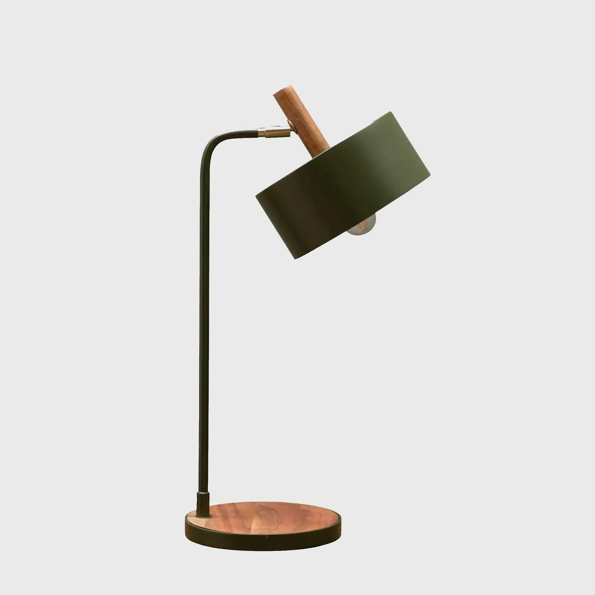 Olive Green Table Lamp - Green, Metal
