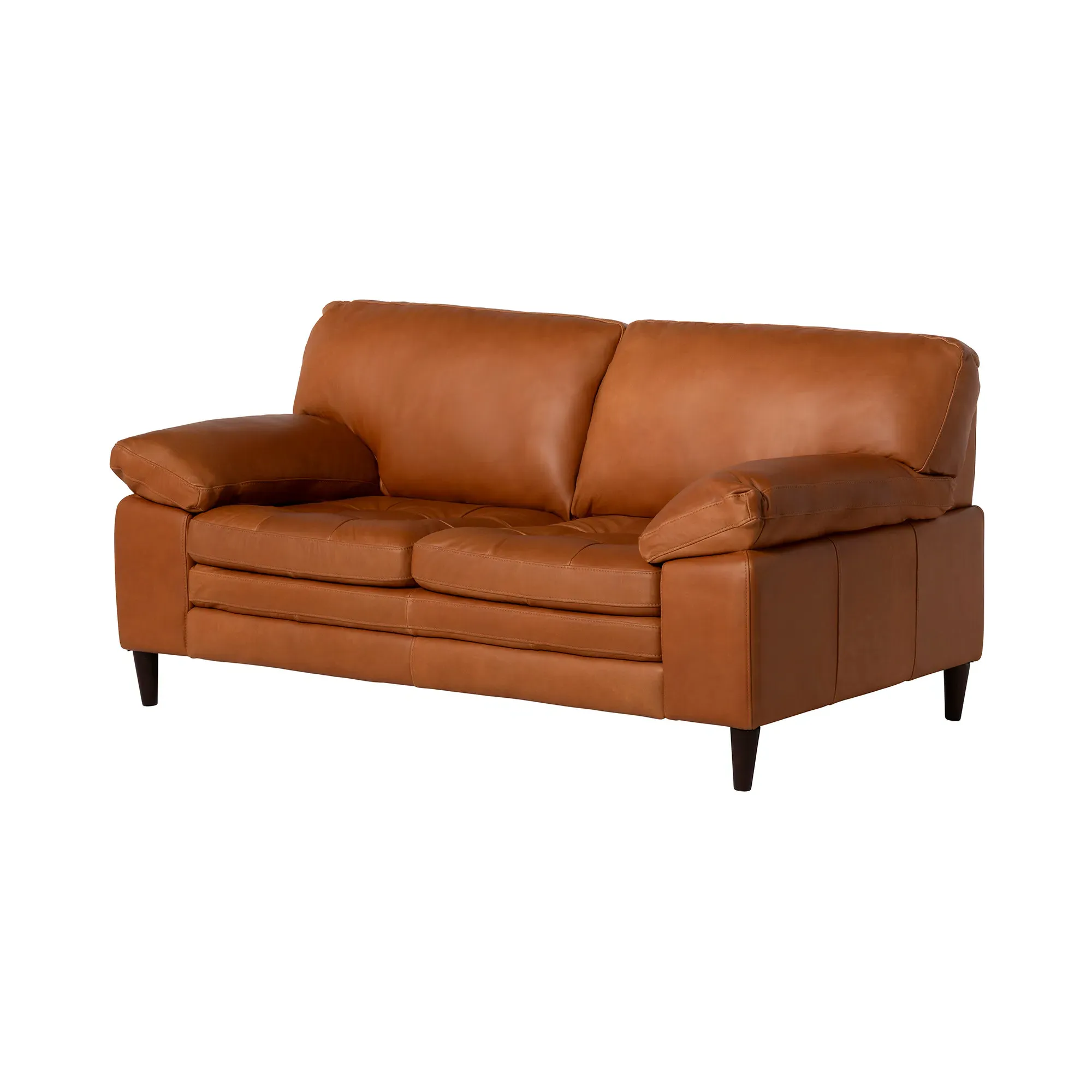 Olson 2-Seater Loveseat Sofa - Brown, Leather