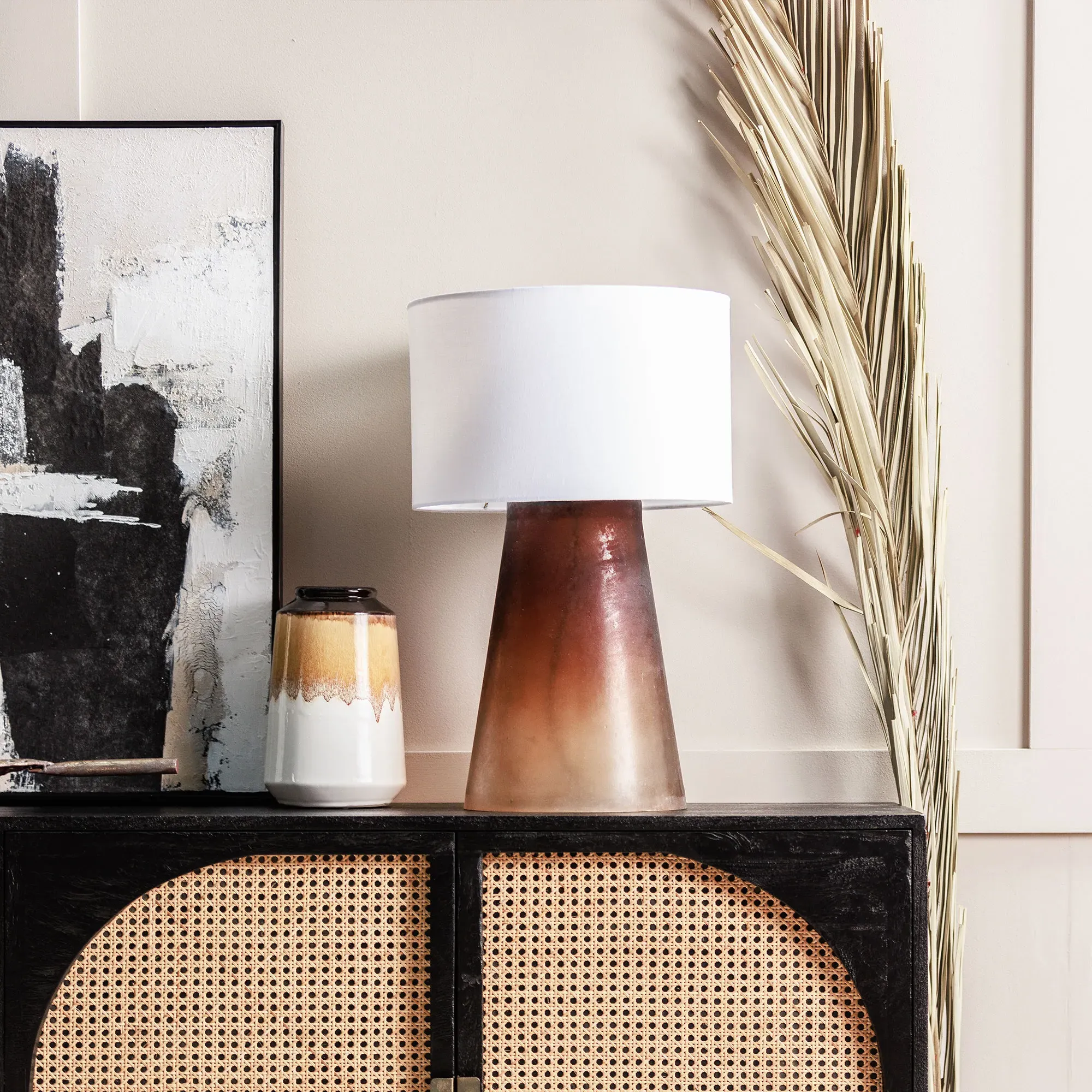 Ombre Table Lamp - Orange, Metal