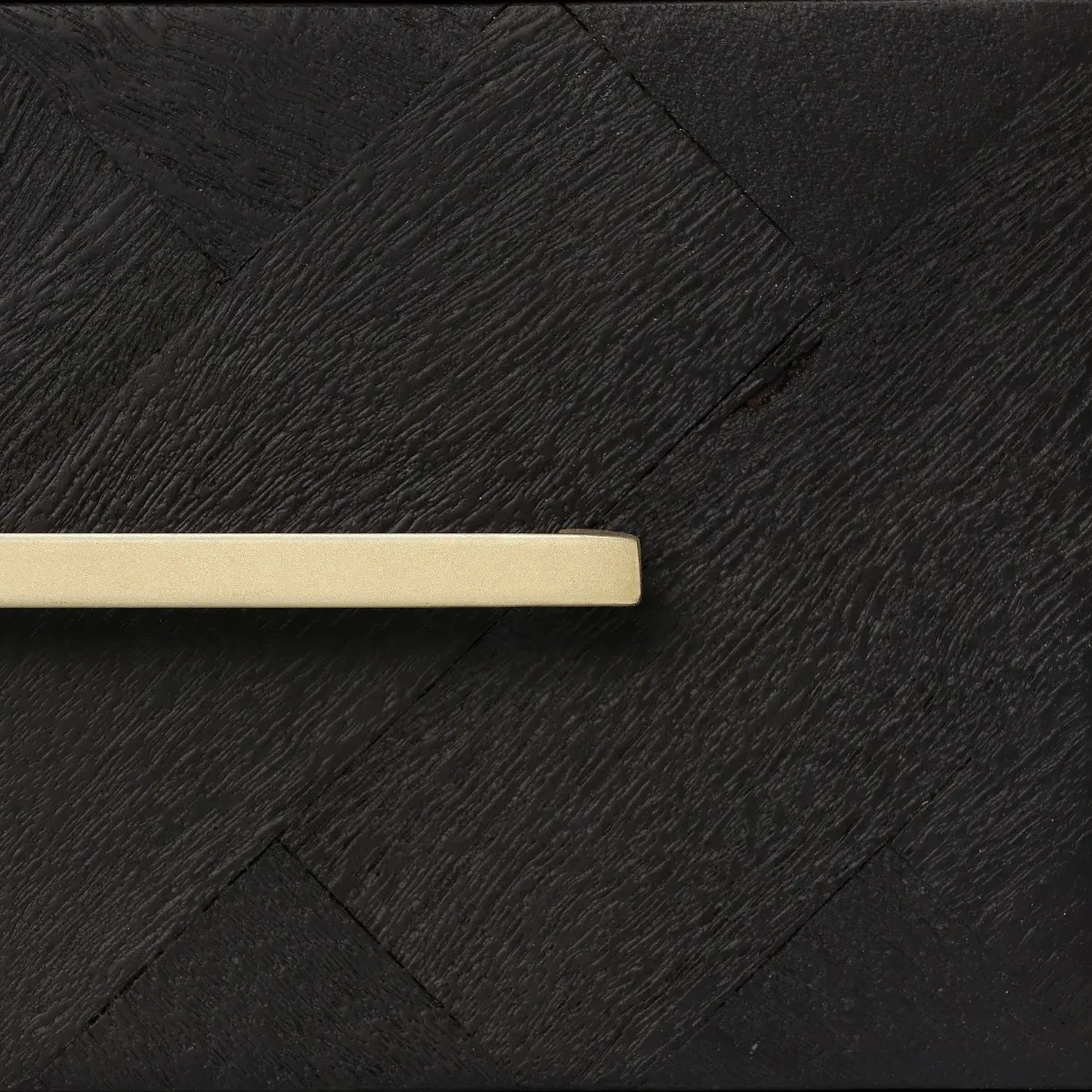 Onyx 2 Drawer Bedside Table - Black, Mango Wood