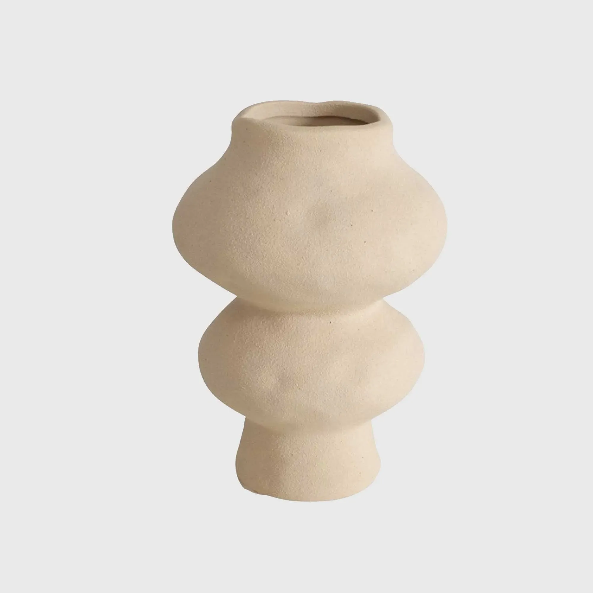 Organic Shaped Vase - Neutral, Ceramic