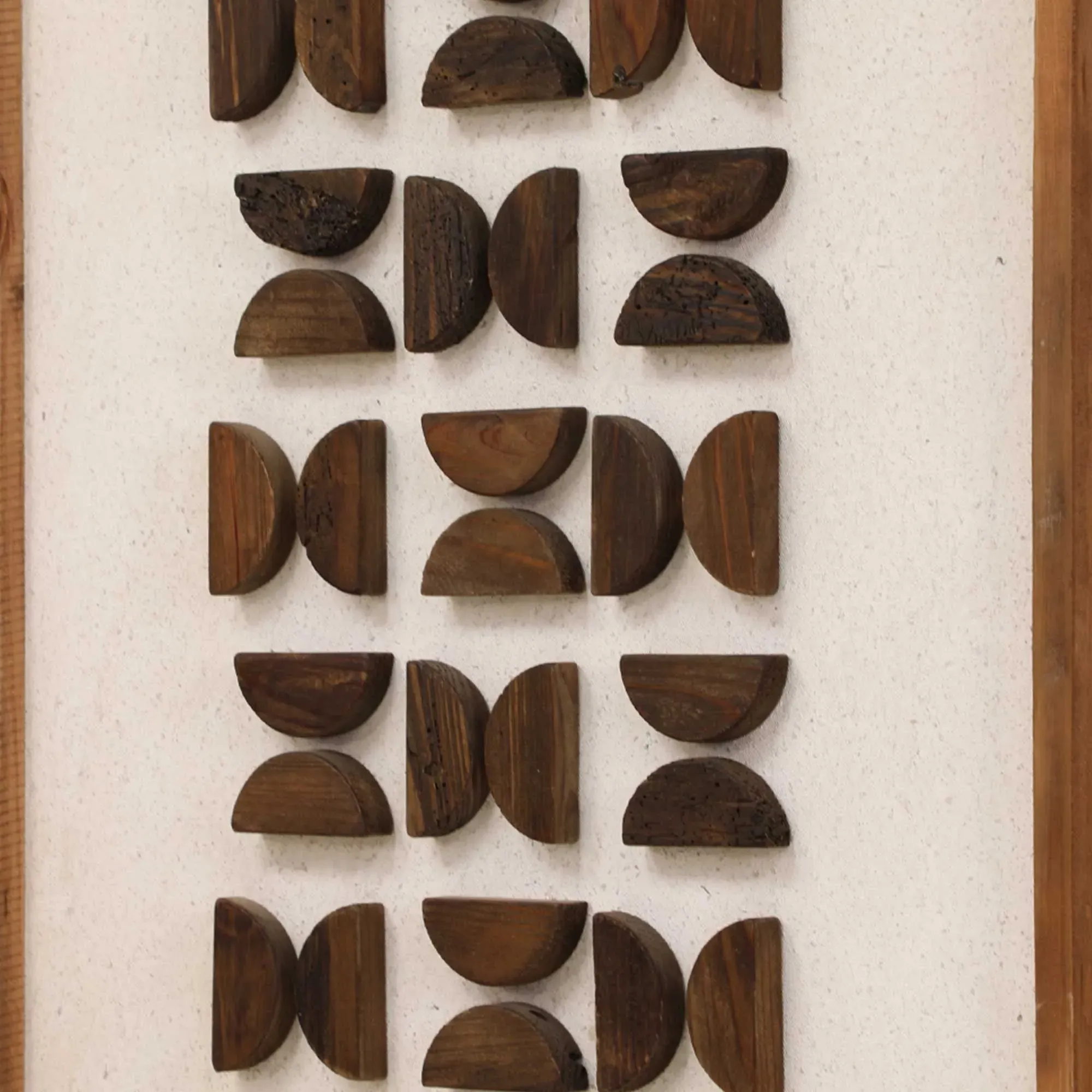 Organic Square Wall Art Print - Brown, Pine