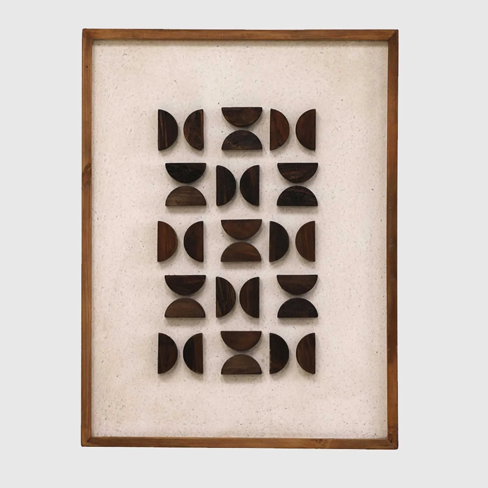 Organic Square Wall Art Print - Brown, Pine image