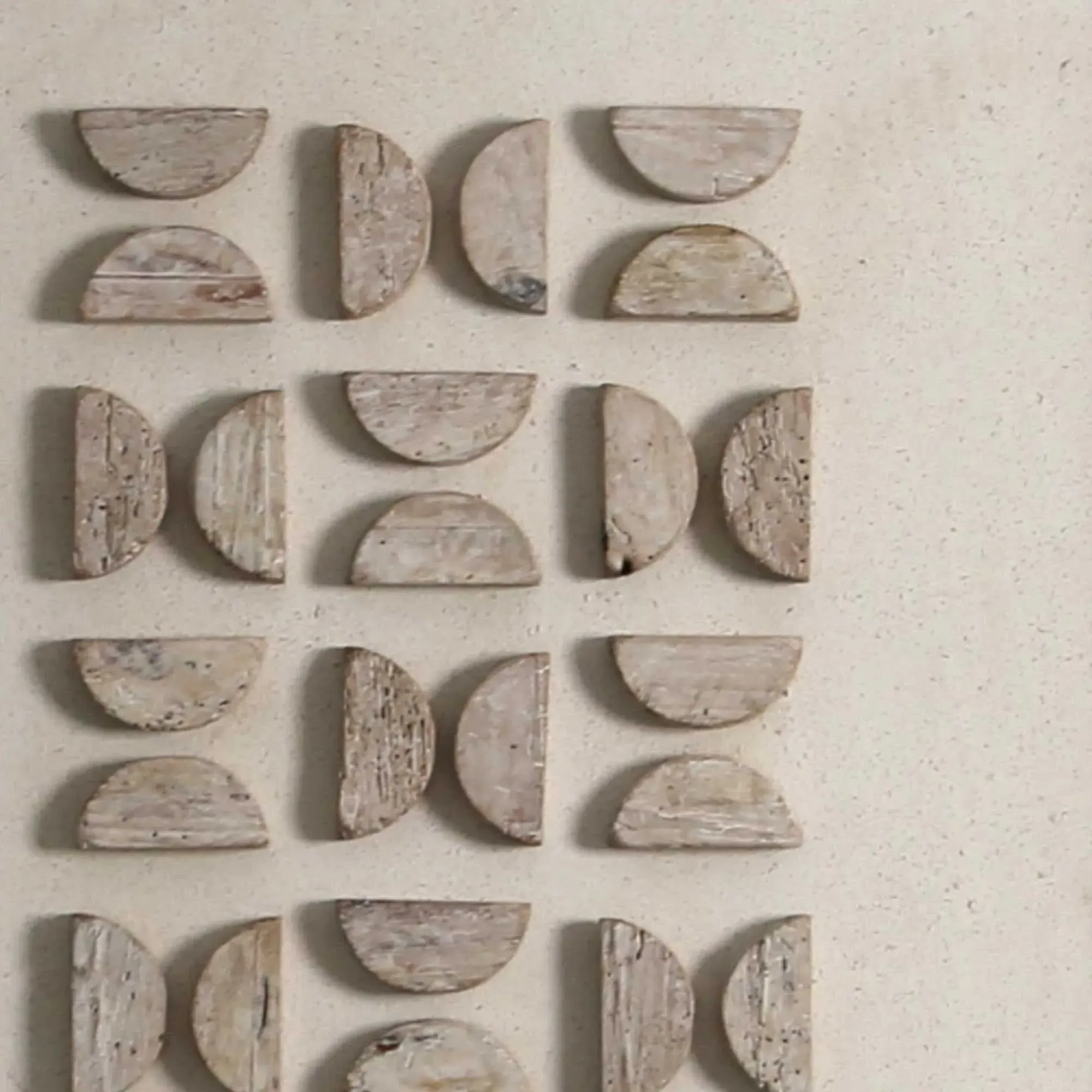 Organic Square Wall Art Print - Grey, Pine