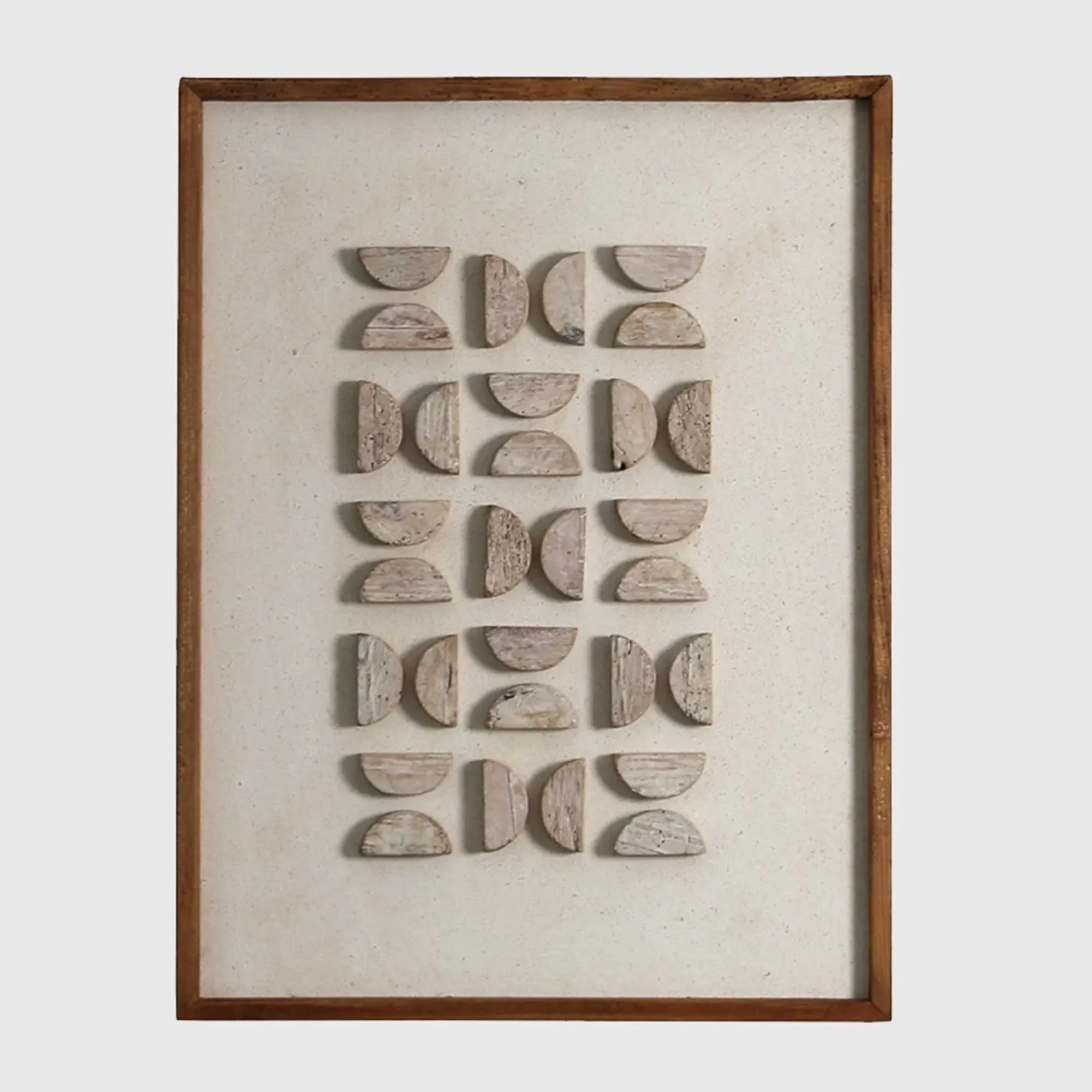 Organic Square Wall Art Print - Grey, Pine