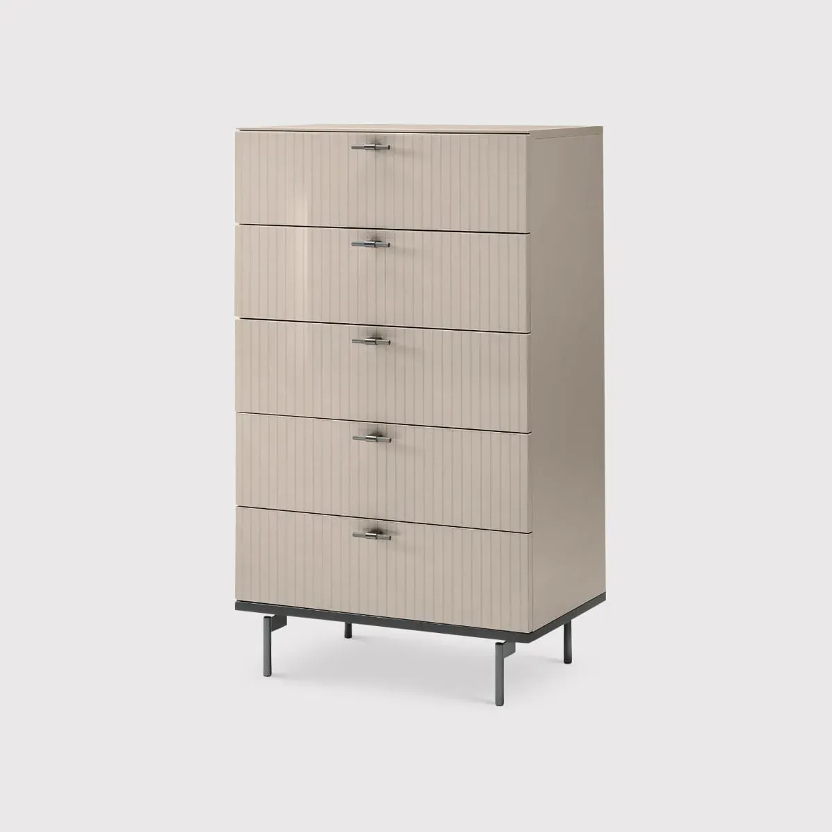 Oriana 5 Drawer Chest - Neutral Gloss