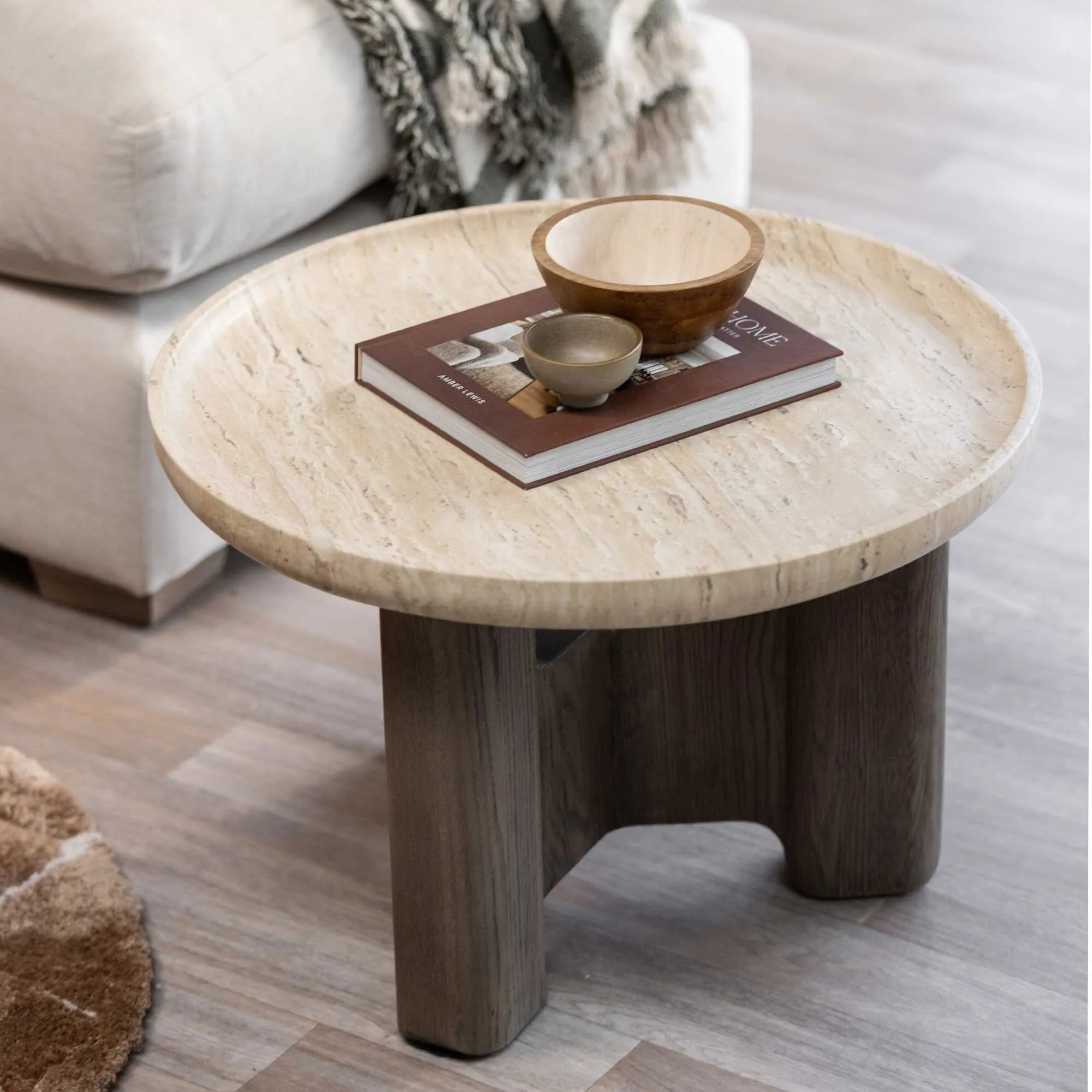 Orkney Round Coffee Table - Stone