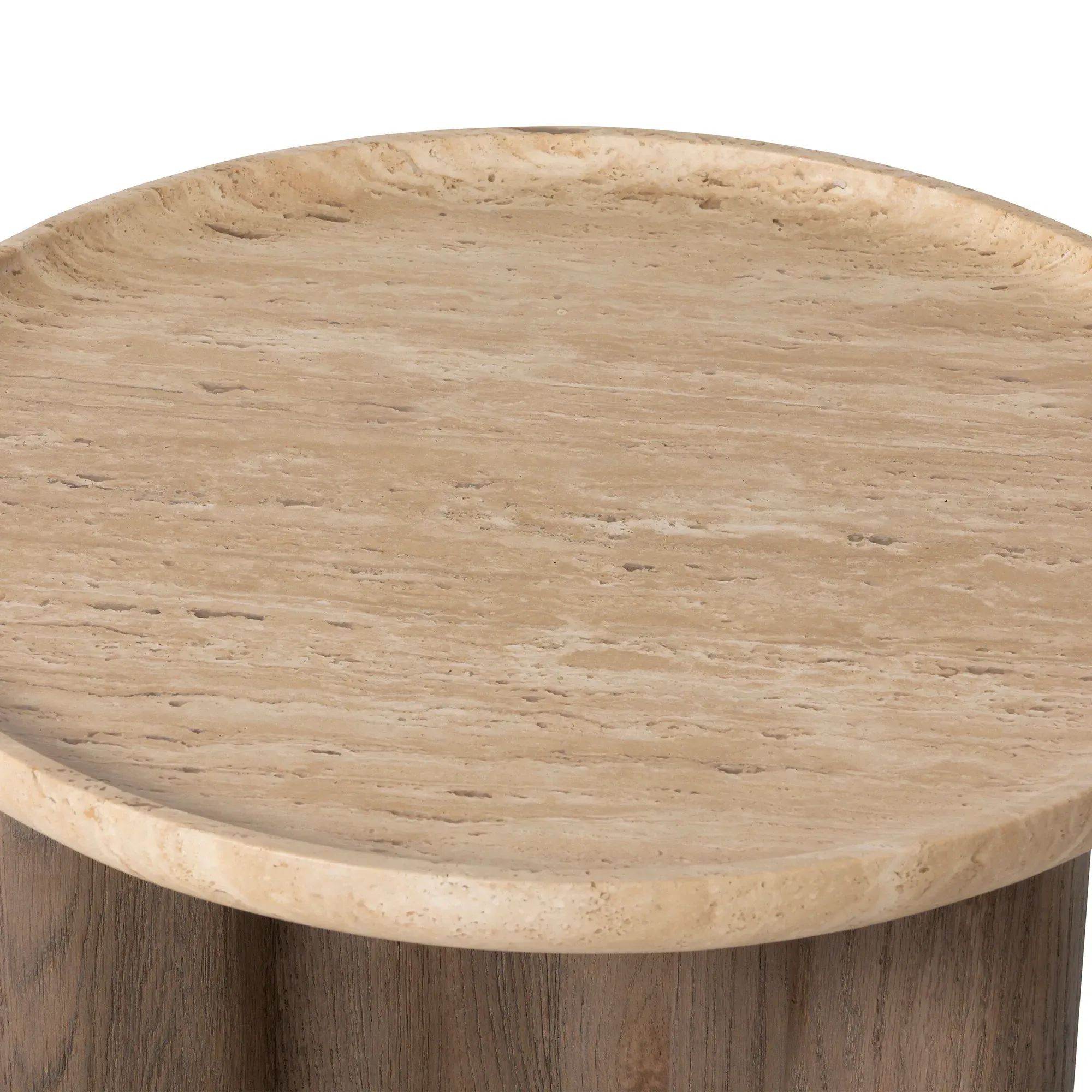 Orkney Round Coffee Table - Stone