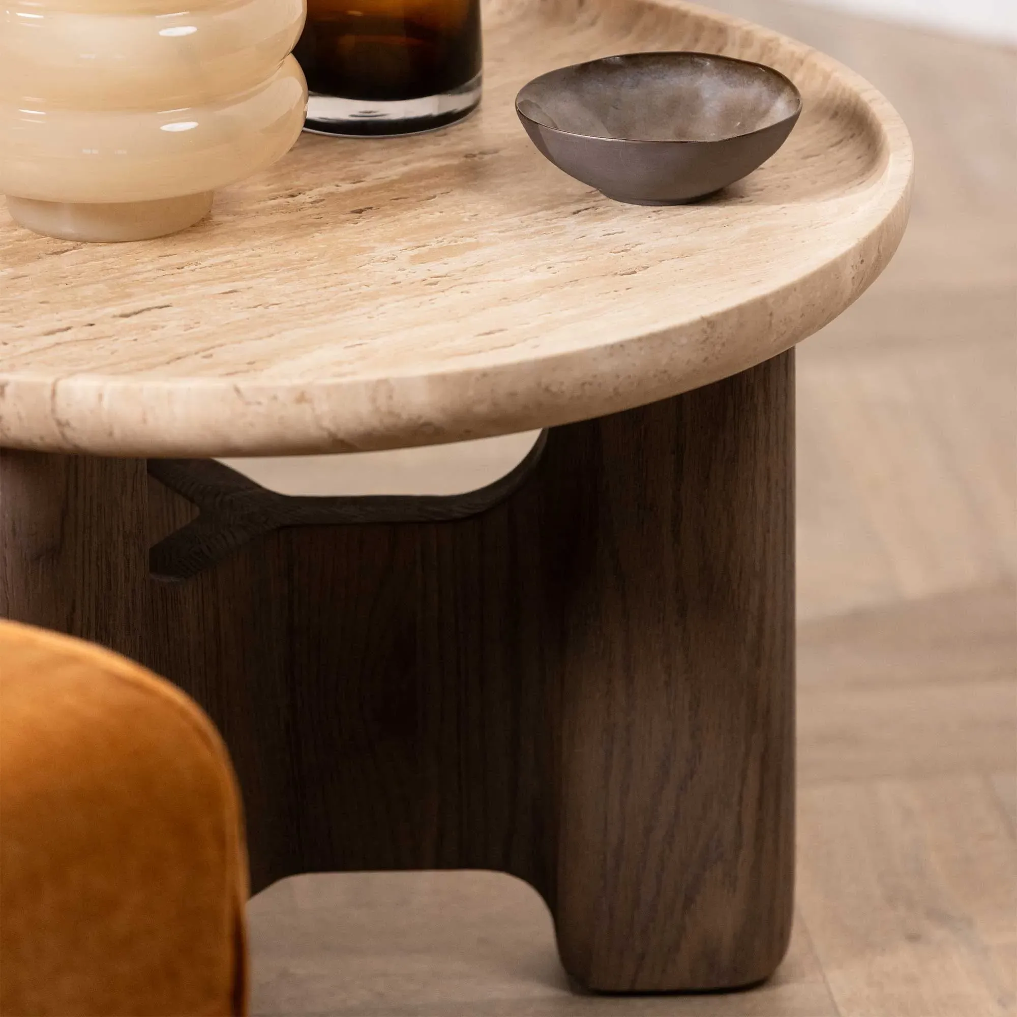 Orkney Round Coffee Table - Stone