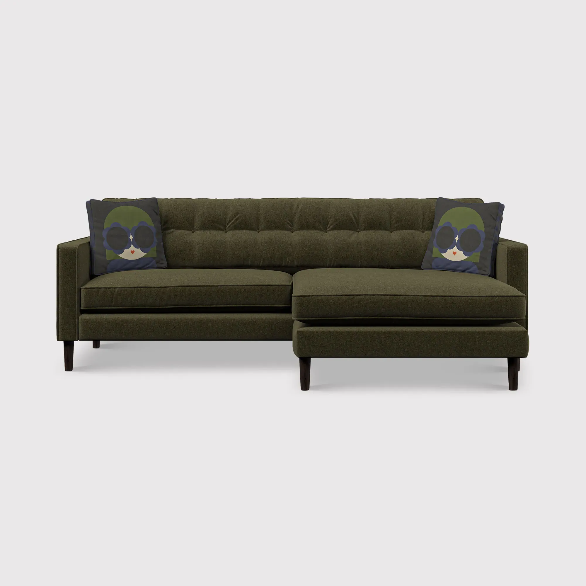 Orla Kiely Ebben Chaise Corner Sofa - Fabric