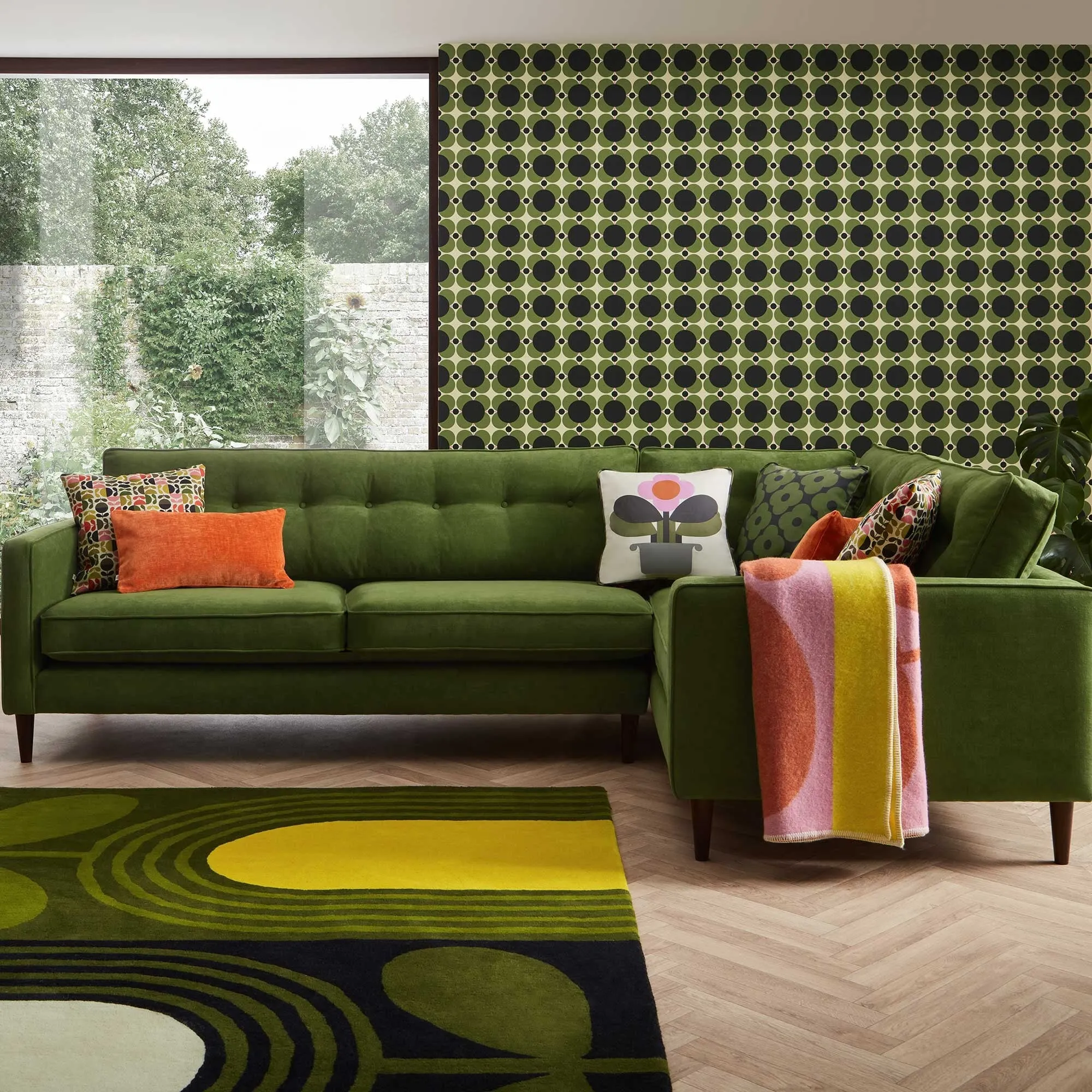 Orla Kiely Ebben L-Shaped Corner Sofa - Fabric