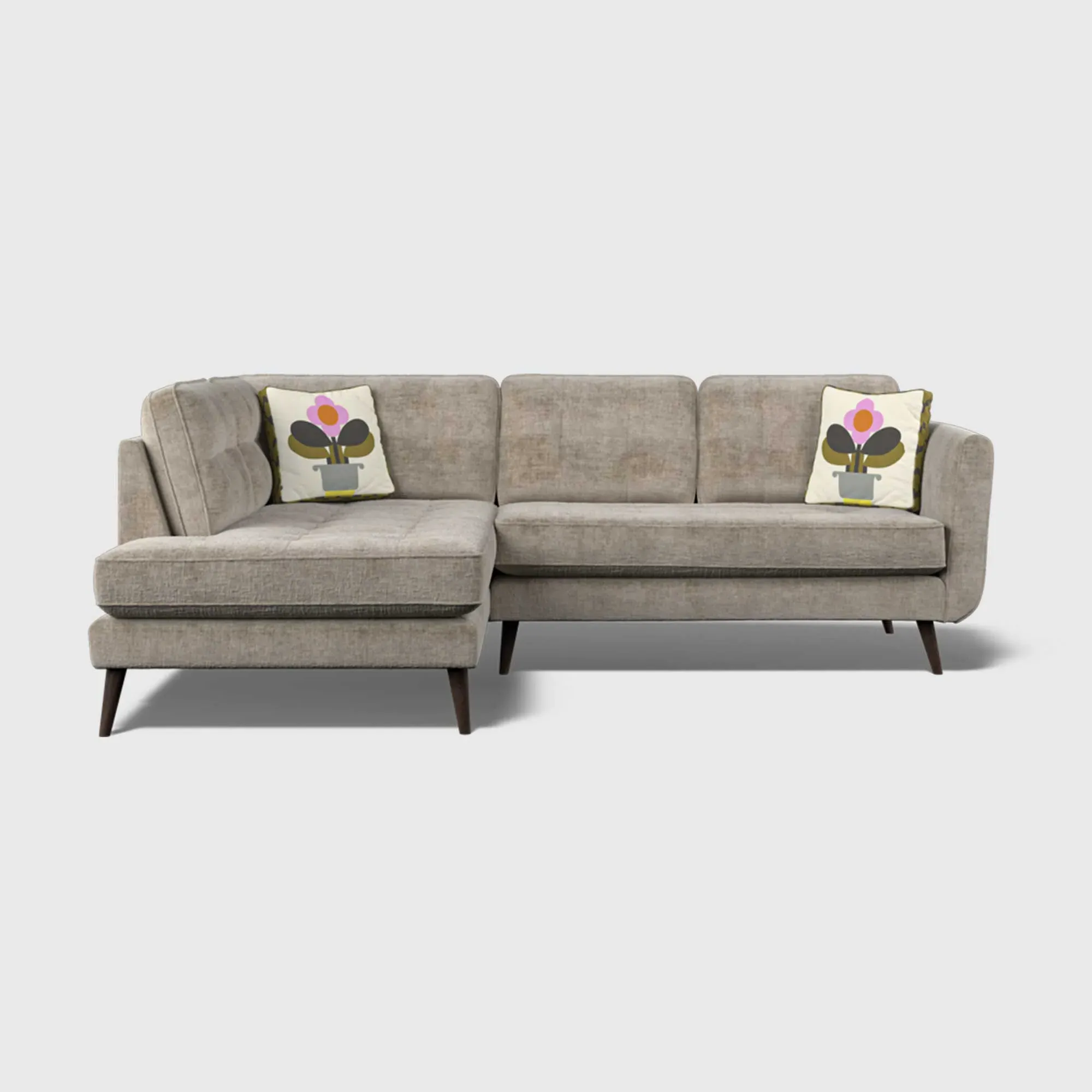 Orla Kiely Ivy Corner Sofa Left - Neutral, Fabric