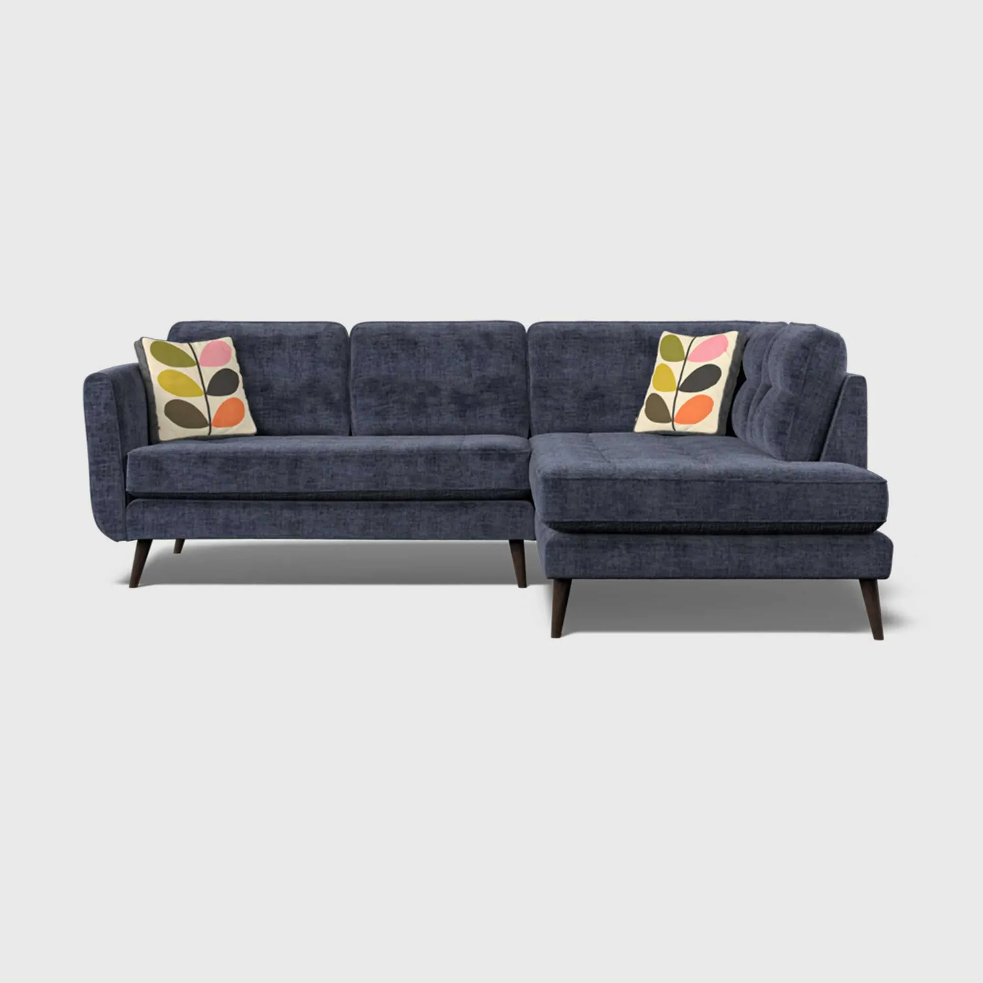 Orla Kiely Ivy Corner Sofa Right - Blue, Fabric
