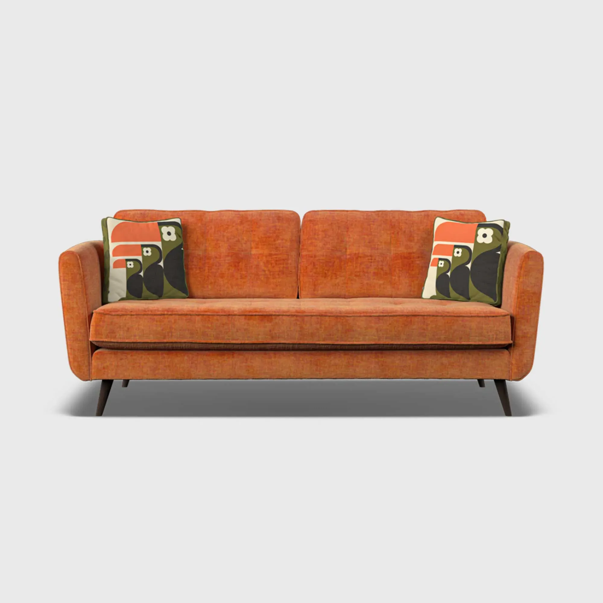 Orla Kiely Ivy Large Sofa - Orange, Fabric
