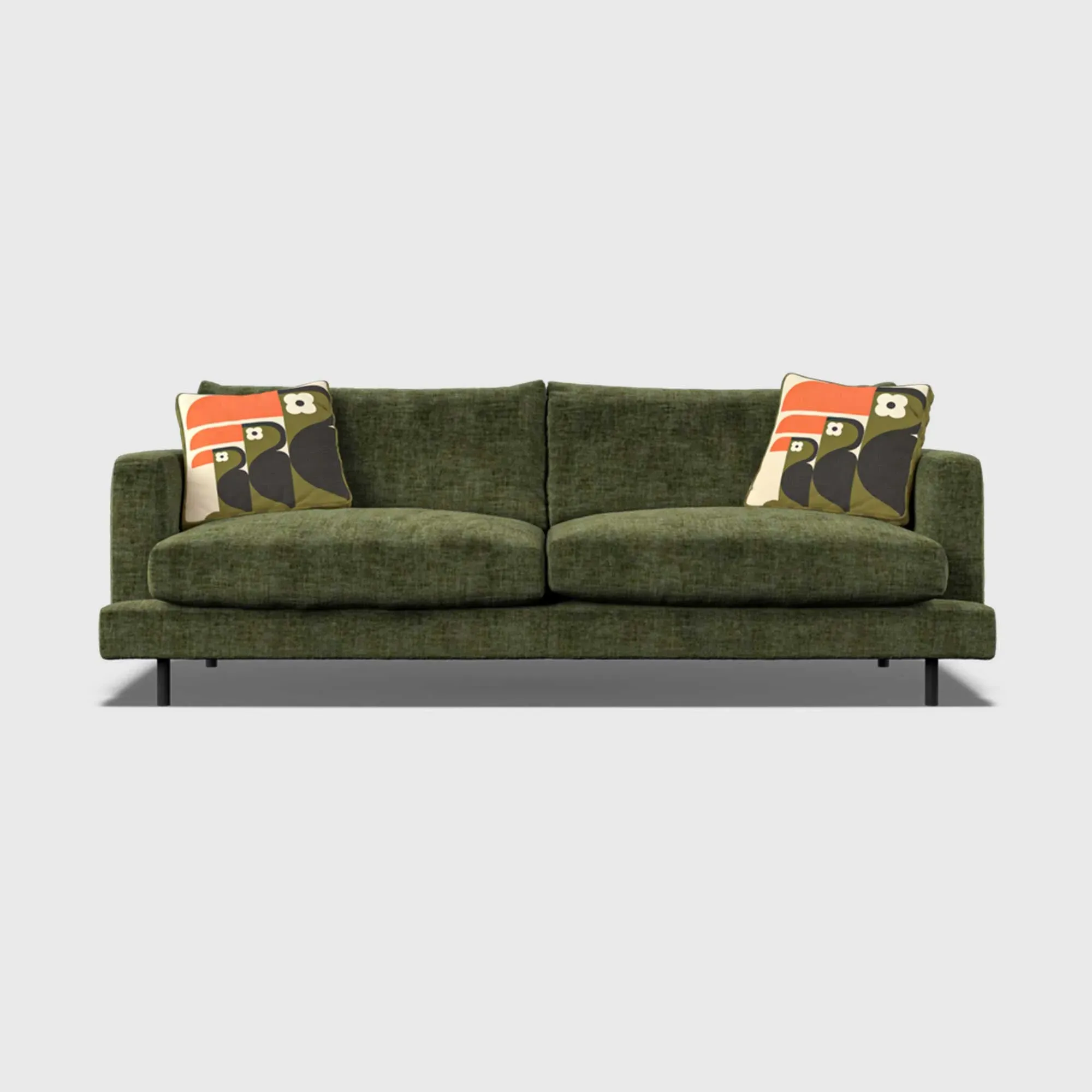 Orla Kiely Larch Large Sofa - Green, Fabric