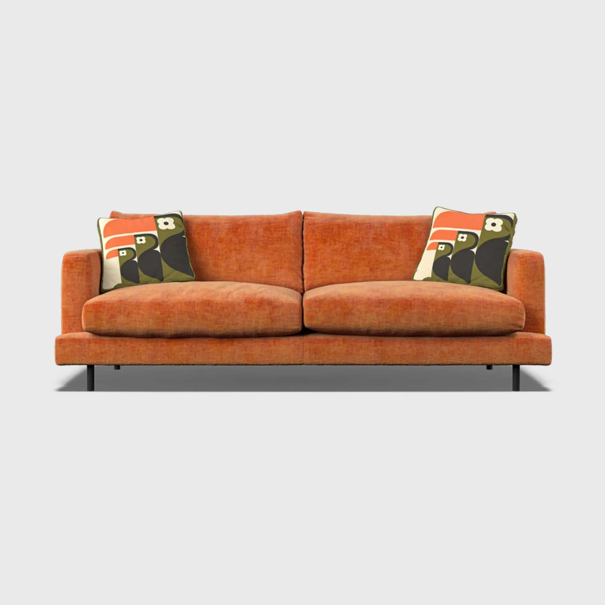 Orla Kiely Larch Large Sofa - Orange, Fabric