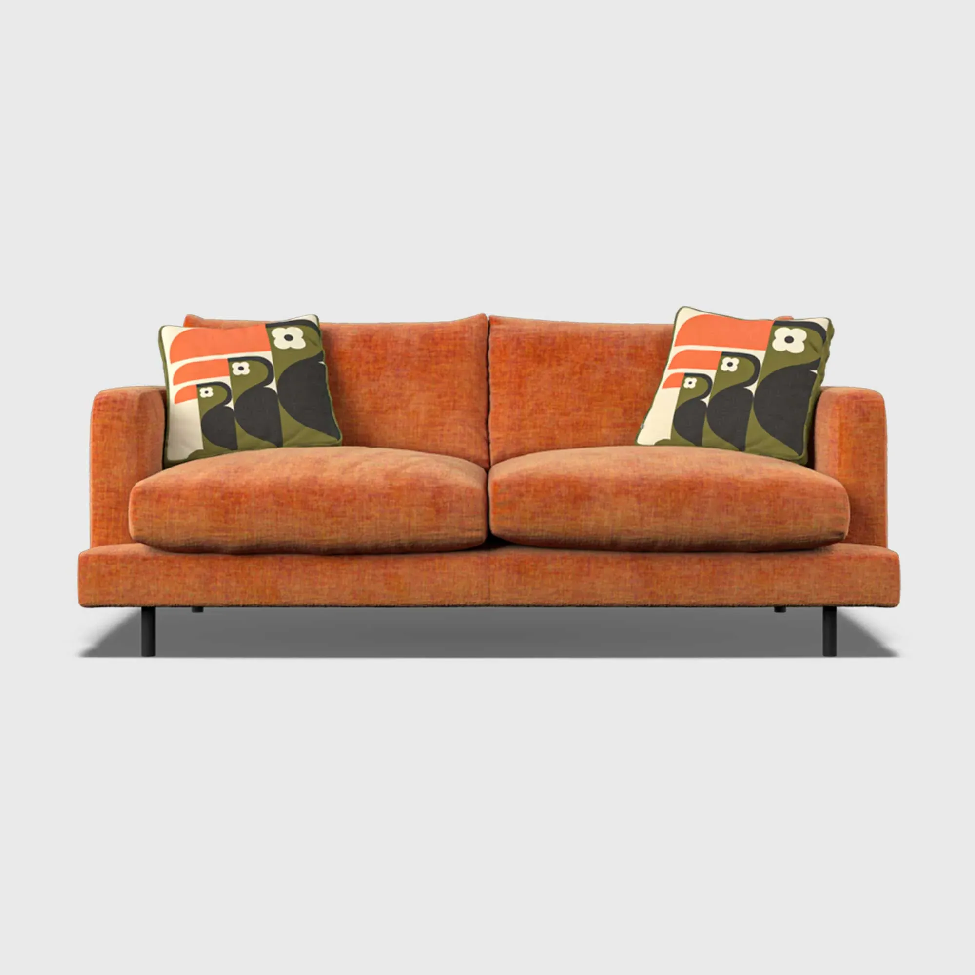 Orla Kiely Larch Medium Sofa - Orange, Fabric