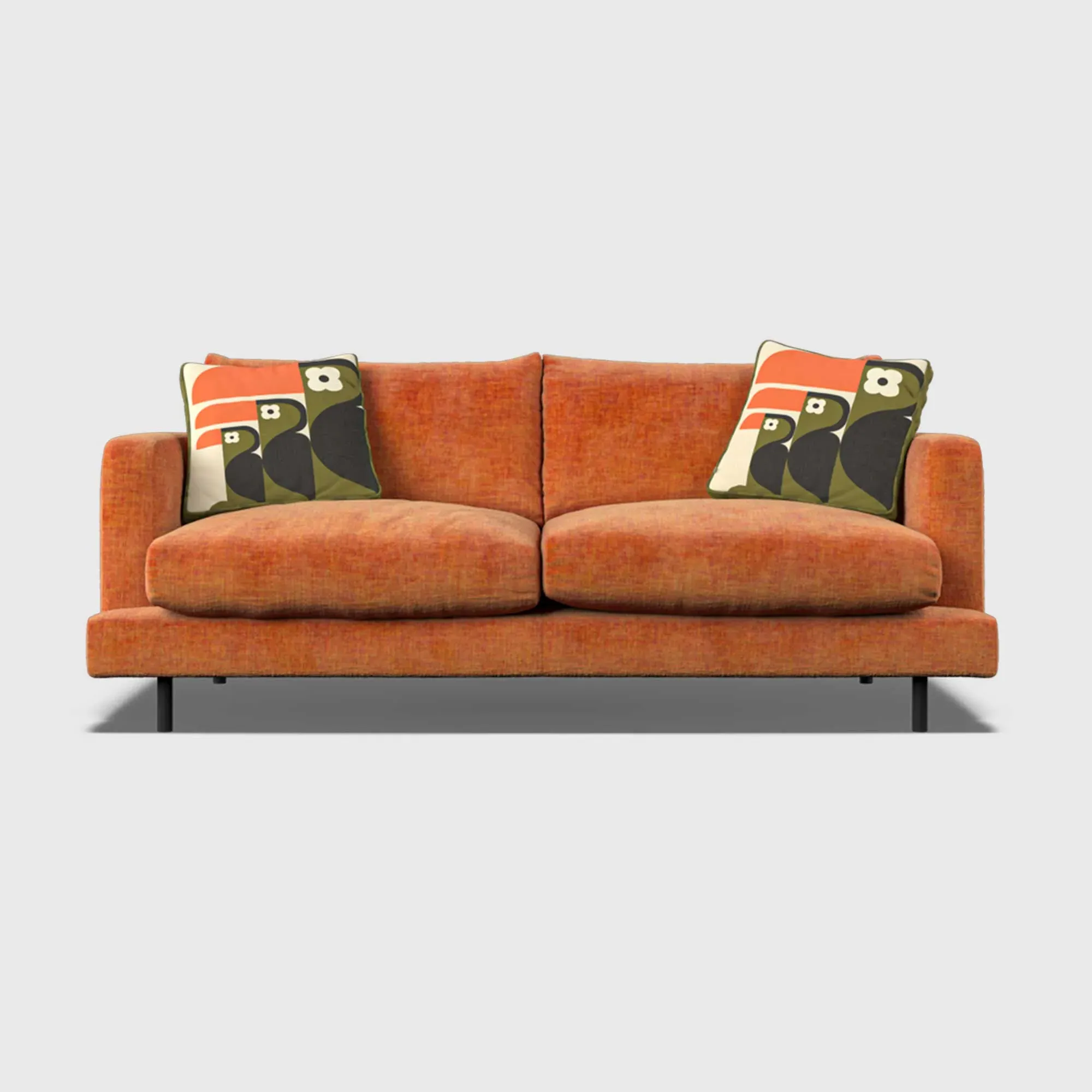 Orla Kiely Larch Small Sofa - Orange, Fabric