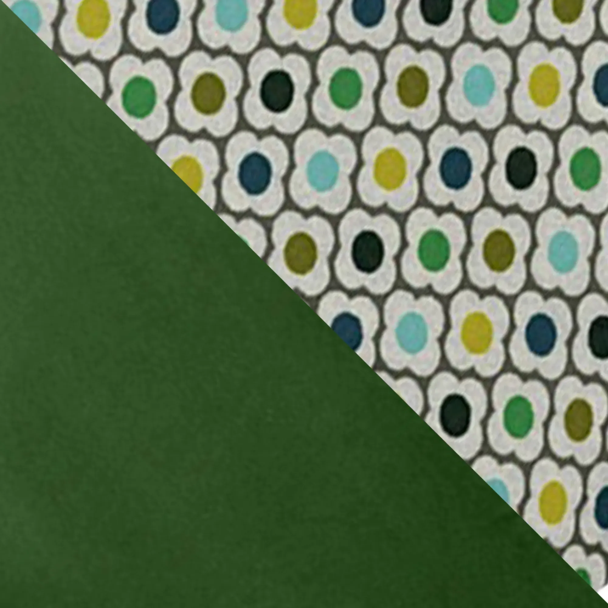 Orla Kiely Lily Swivel Armchair - Green, Fabric