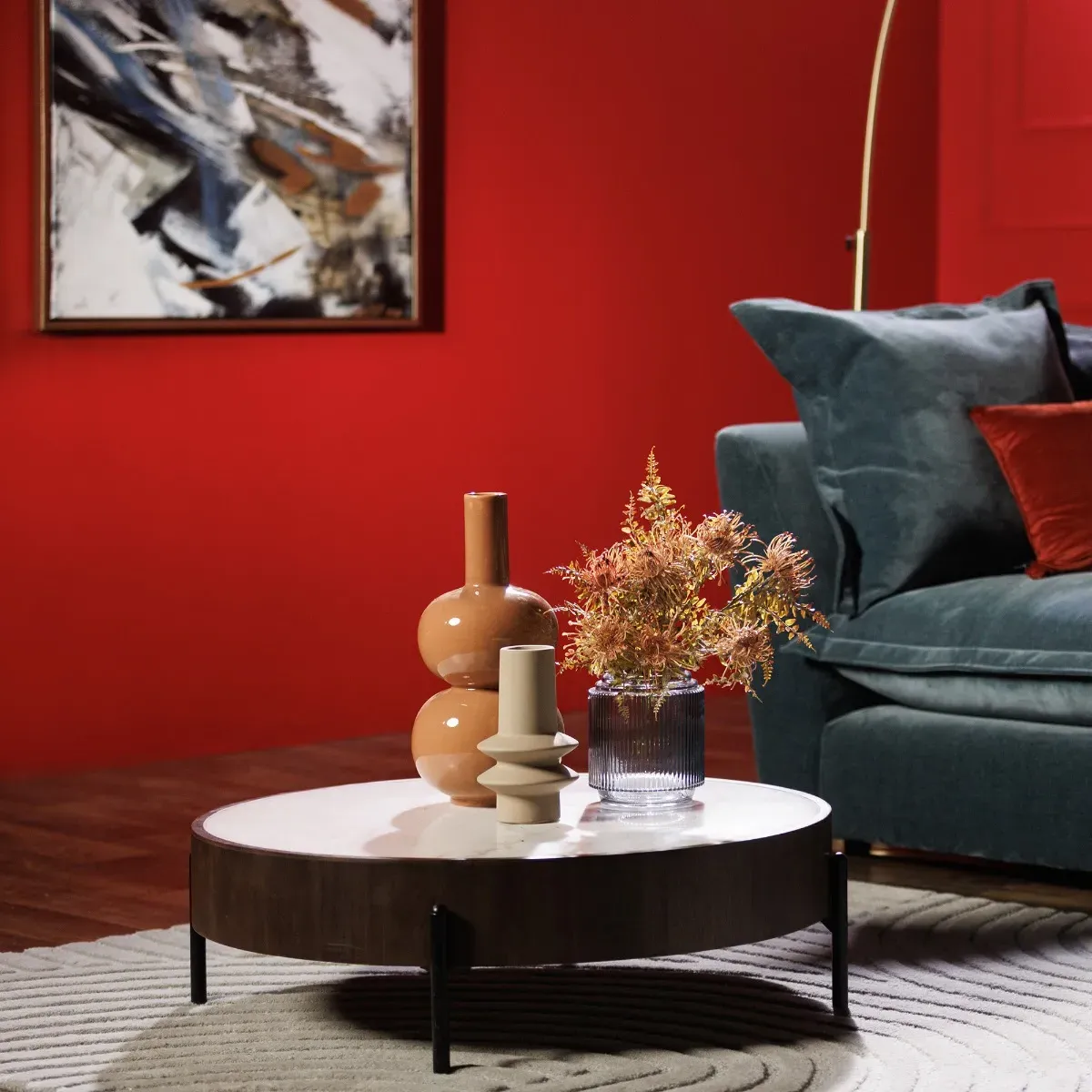 Orlando Coffee Table - White, Walnut