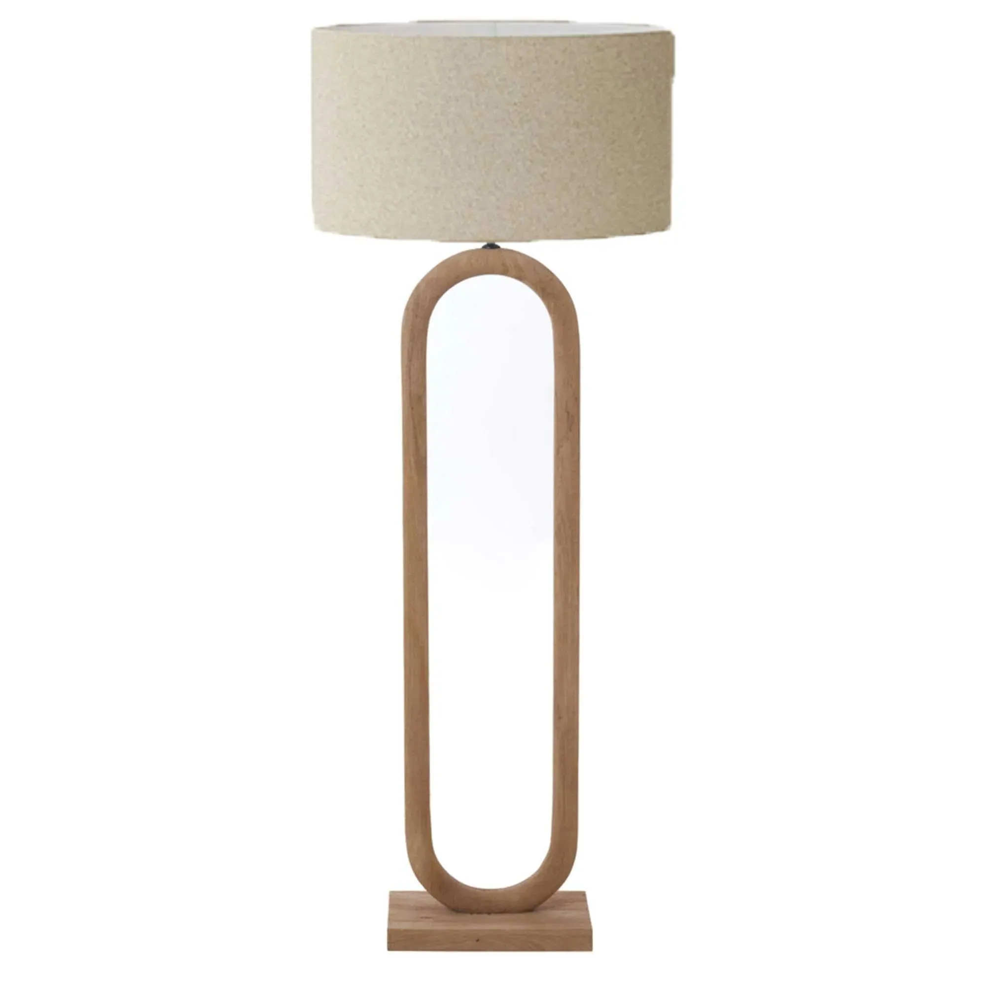 Oval Floor Lamp - Wood image