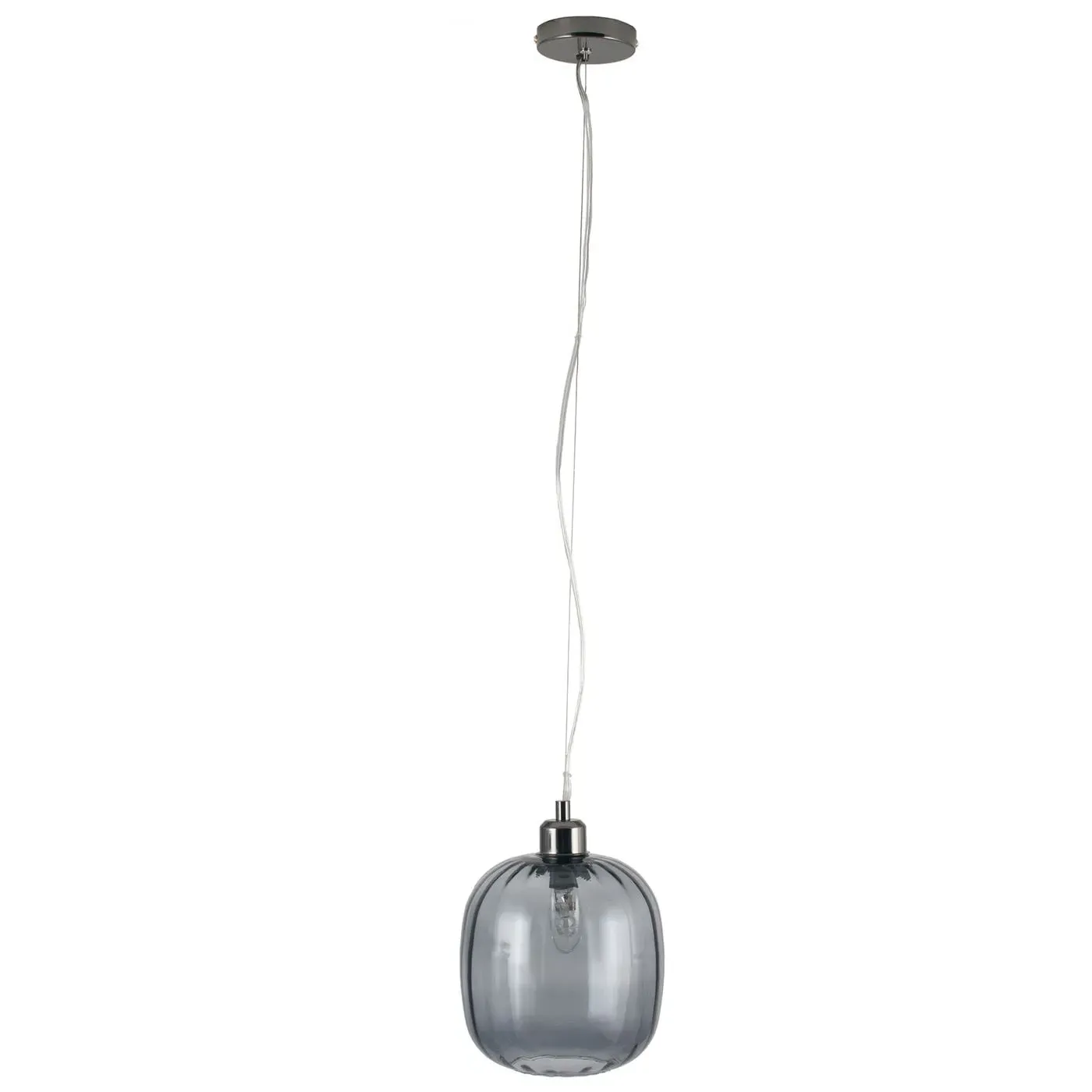 Oval Pendant Light - Grey, Glass image