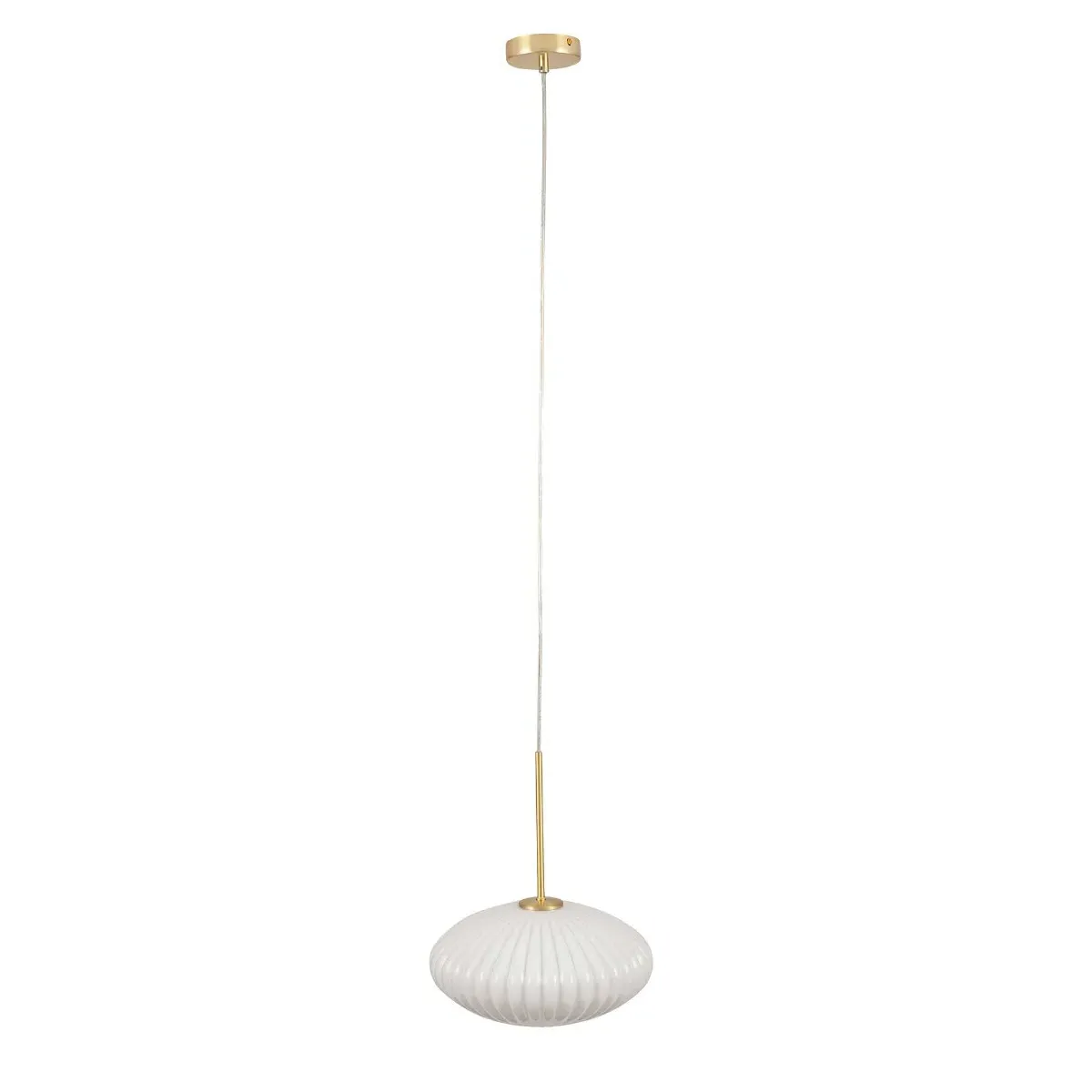 Oval Pendant Light - White, Glass