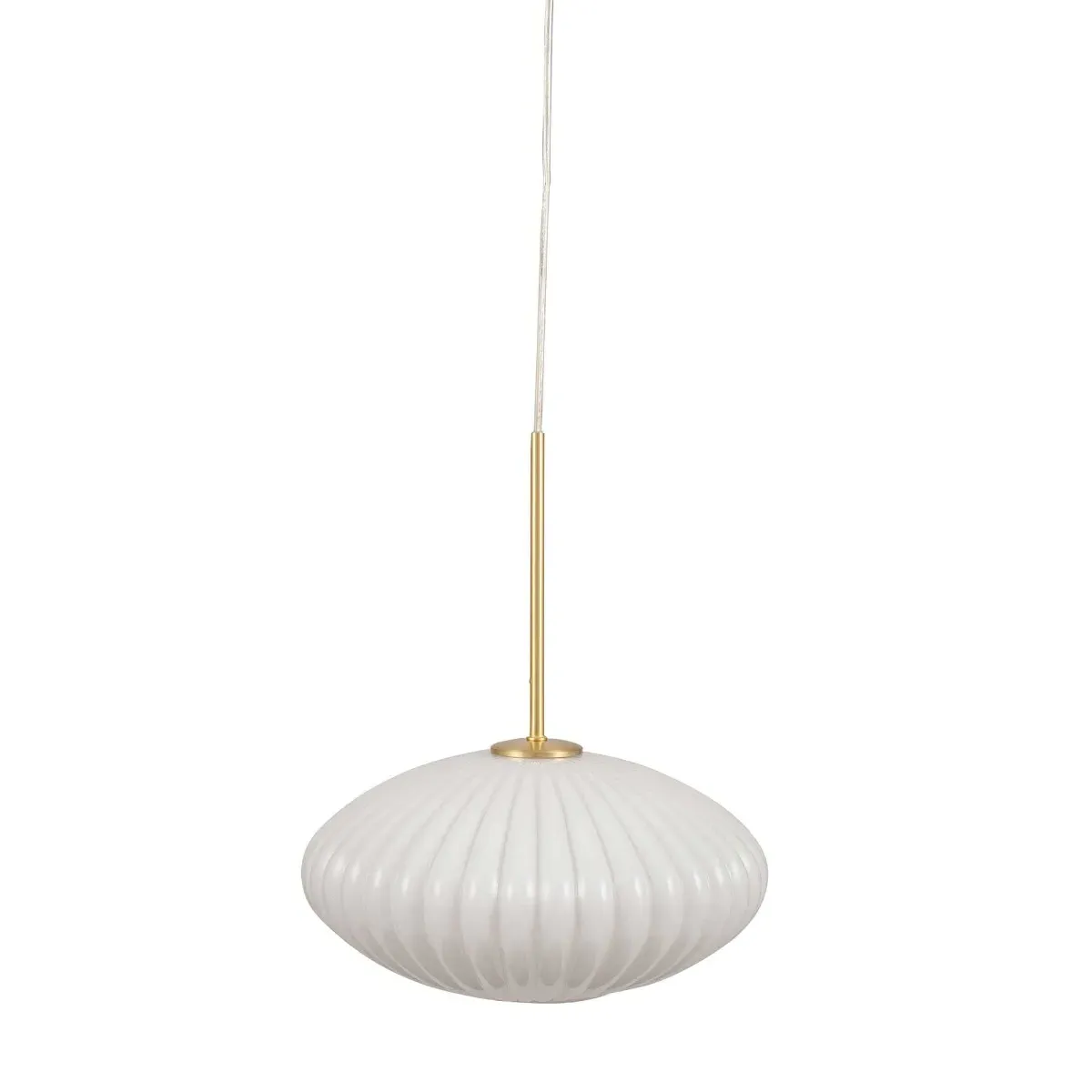 Oval Pendant Light - White, Glass