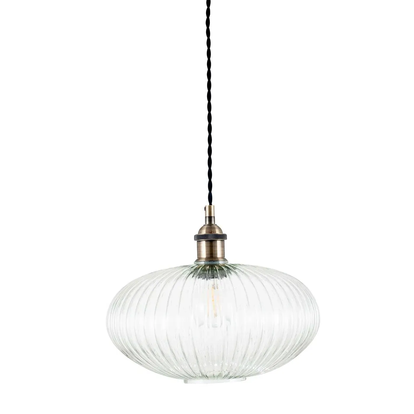 Oval Pendant Light - White, Glass