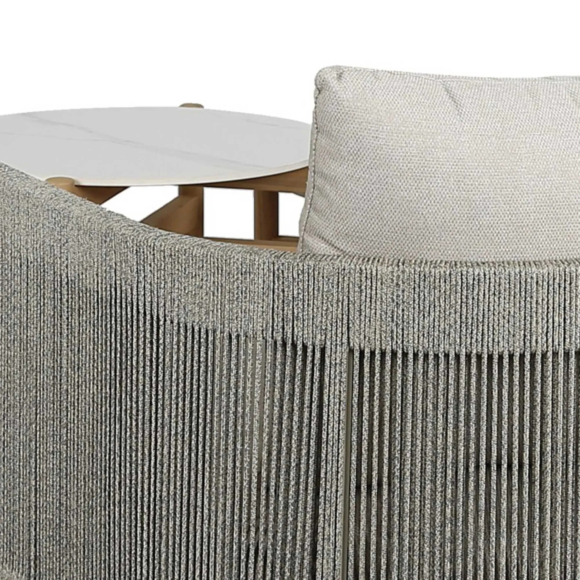 Palmyra Outdoor Lounge Set - Grey, Acacia Wood