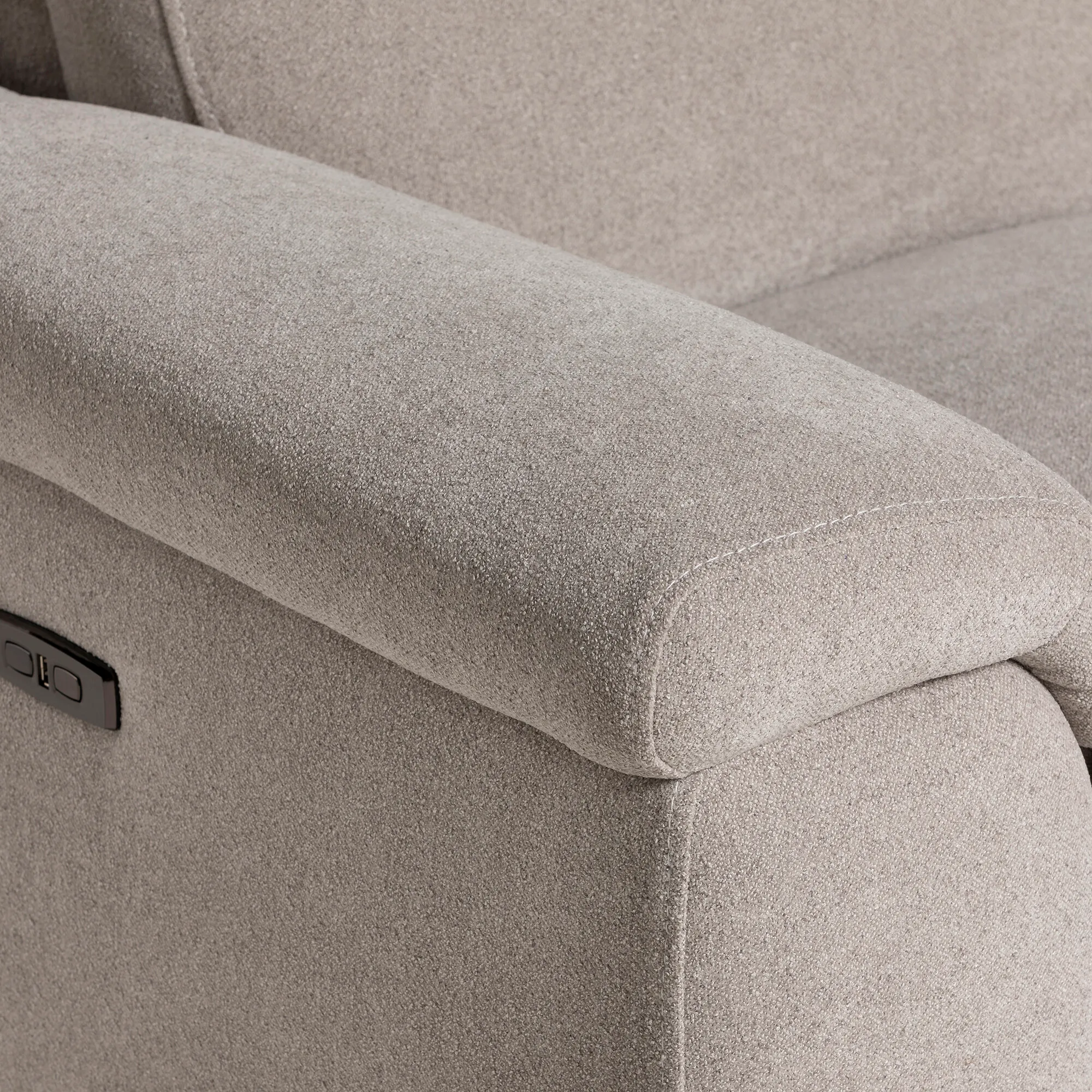 Paolo 2-Seater Recliner Sofa with Electric Recliners - Fabric