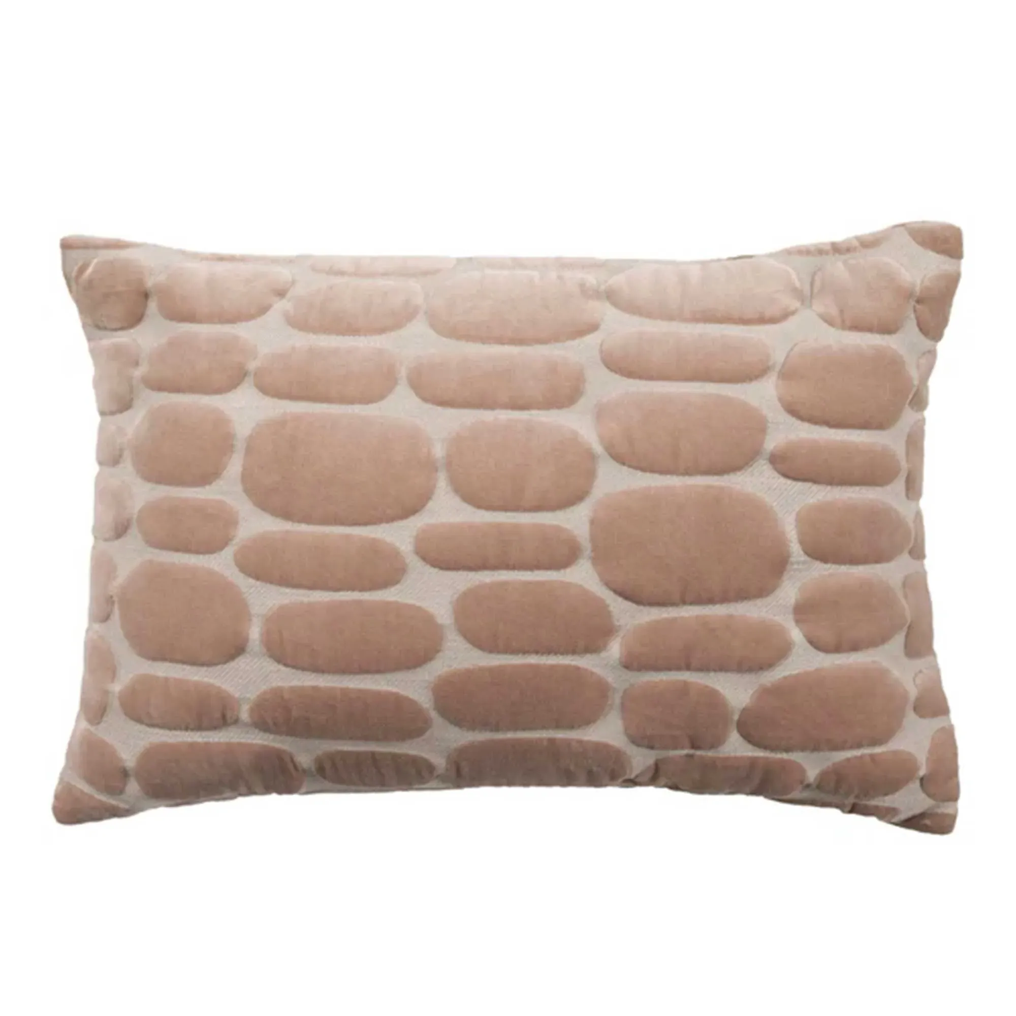 Pebble Square Cushion - Pink, Polyester