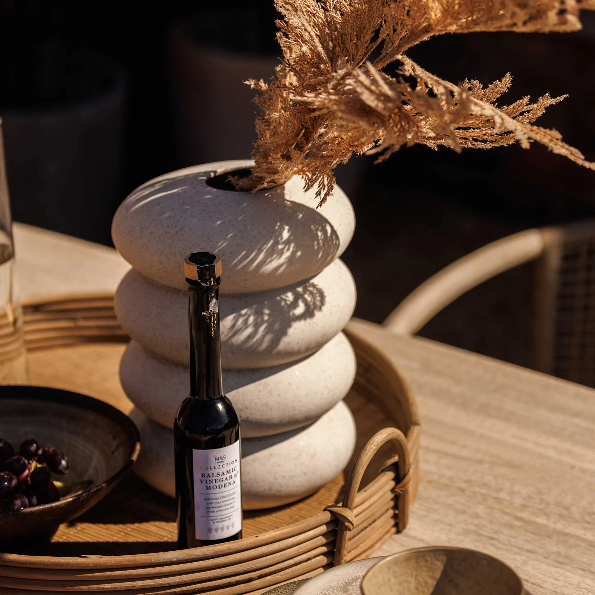 Pebble Vase - Grey, Ceramic