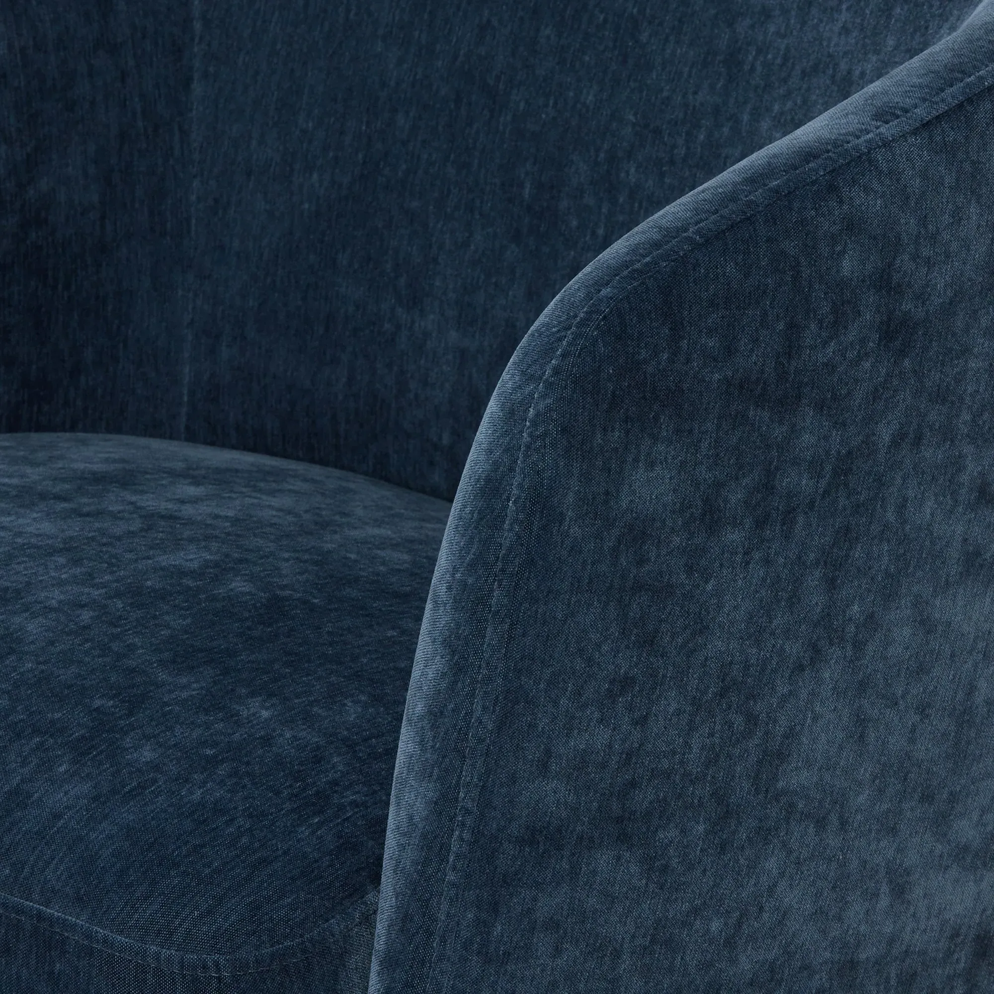Pellaro Swivel Armchair - Blue, Fabric