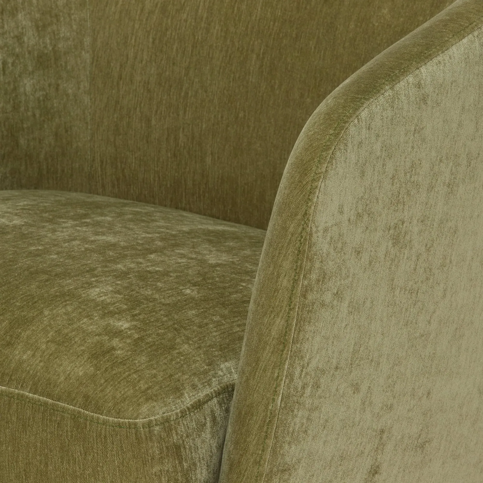 Pellaro Swivel Armchair - Green, Fabric