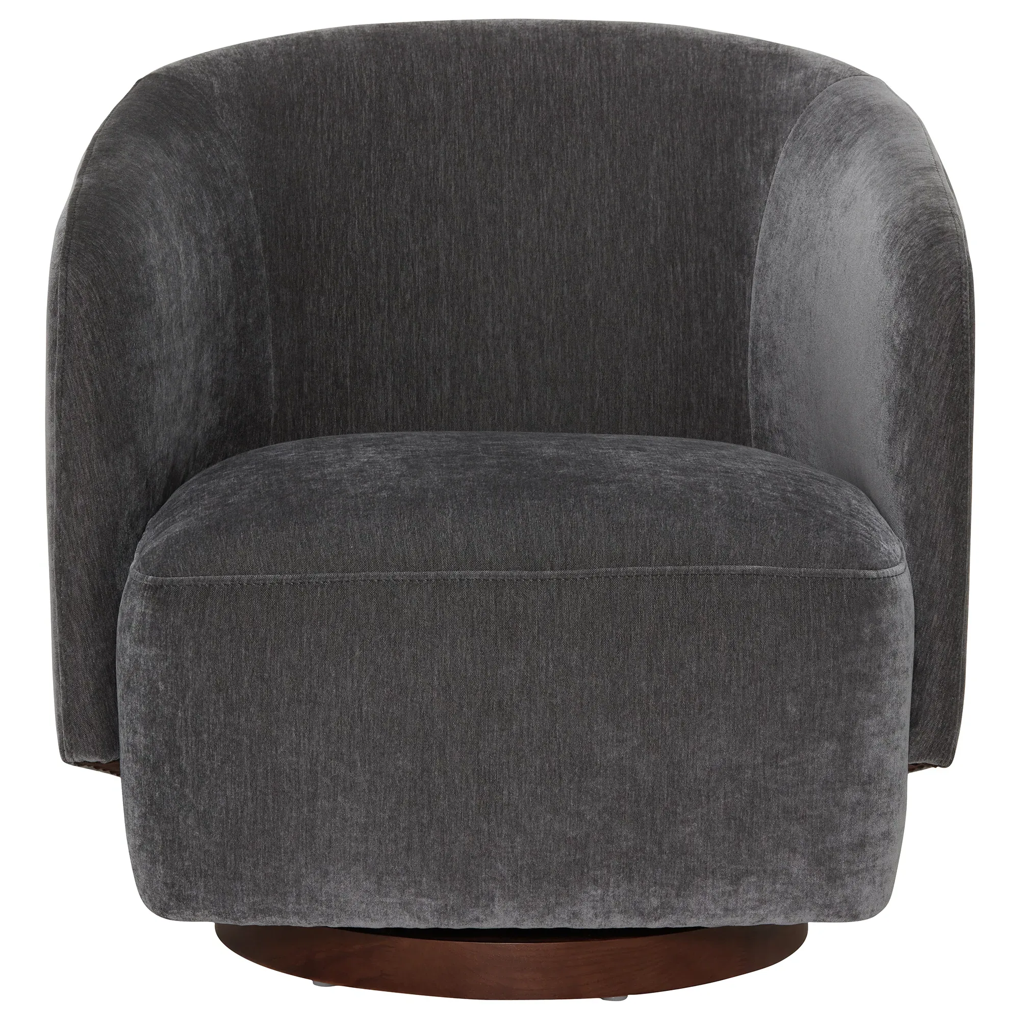 Pellaro Swivel Armchair - Grey, Fabric