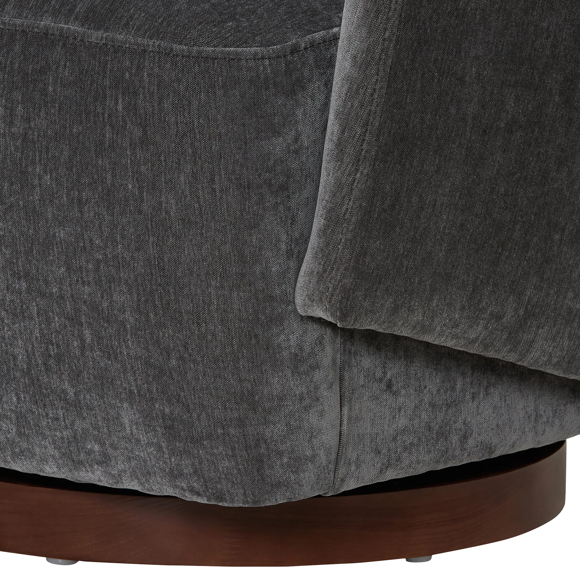 Pellaro Swivel Armchair - Grey, Fabric