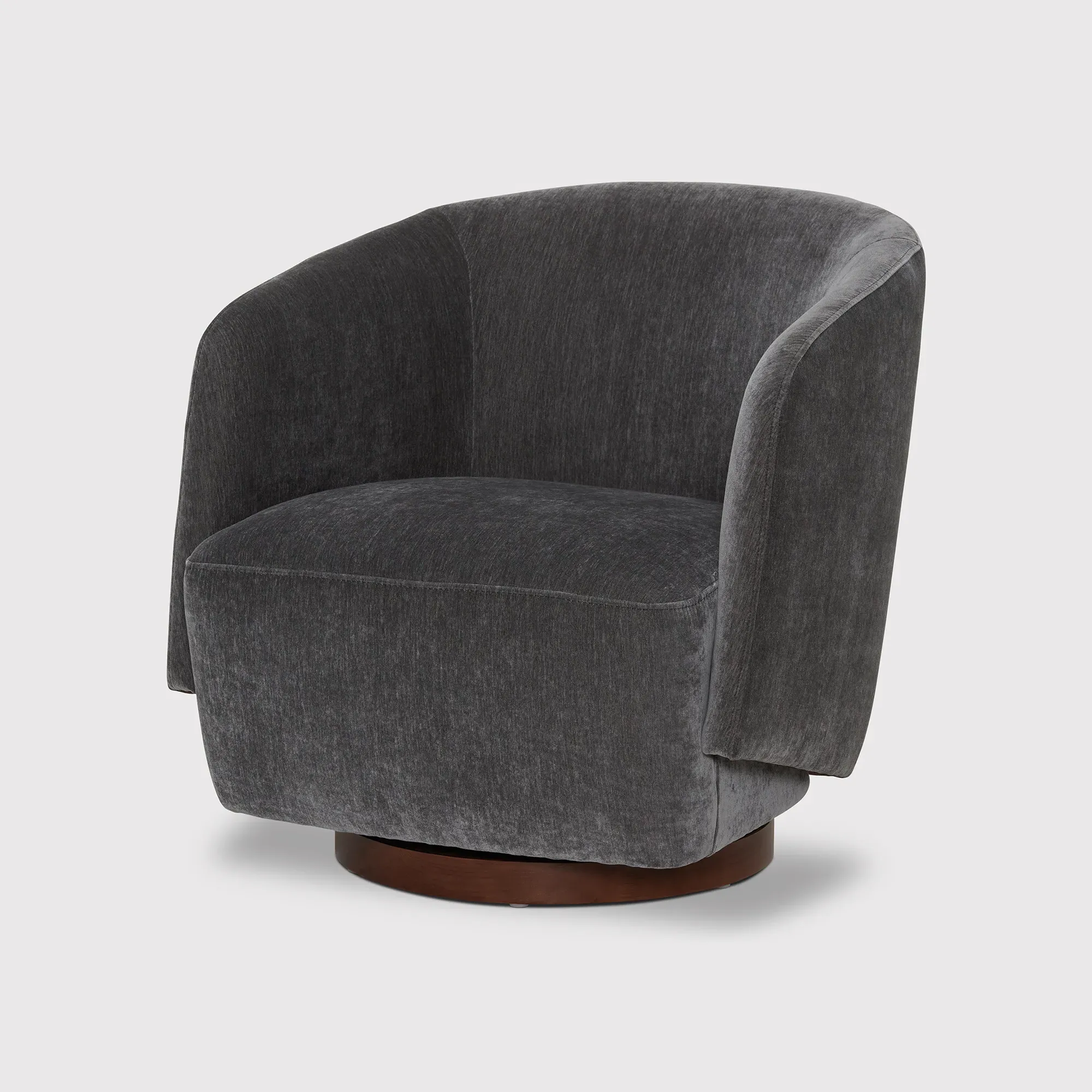 Pellaro Swivel Armchair - Grey, Fabric