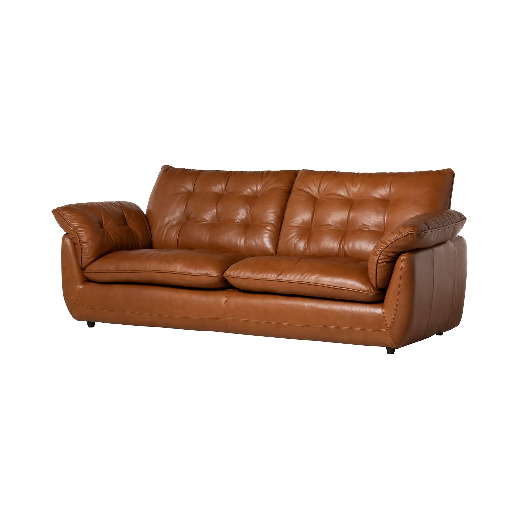 Pelle 2.5 Seater Sofa - Brown, Leather
