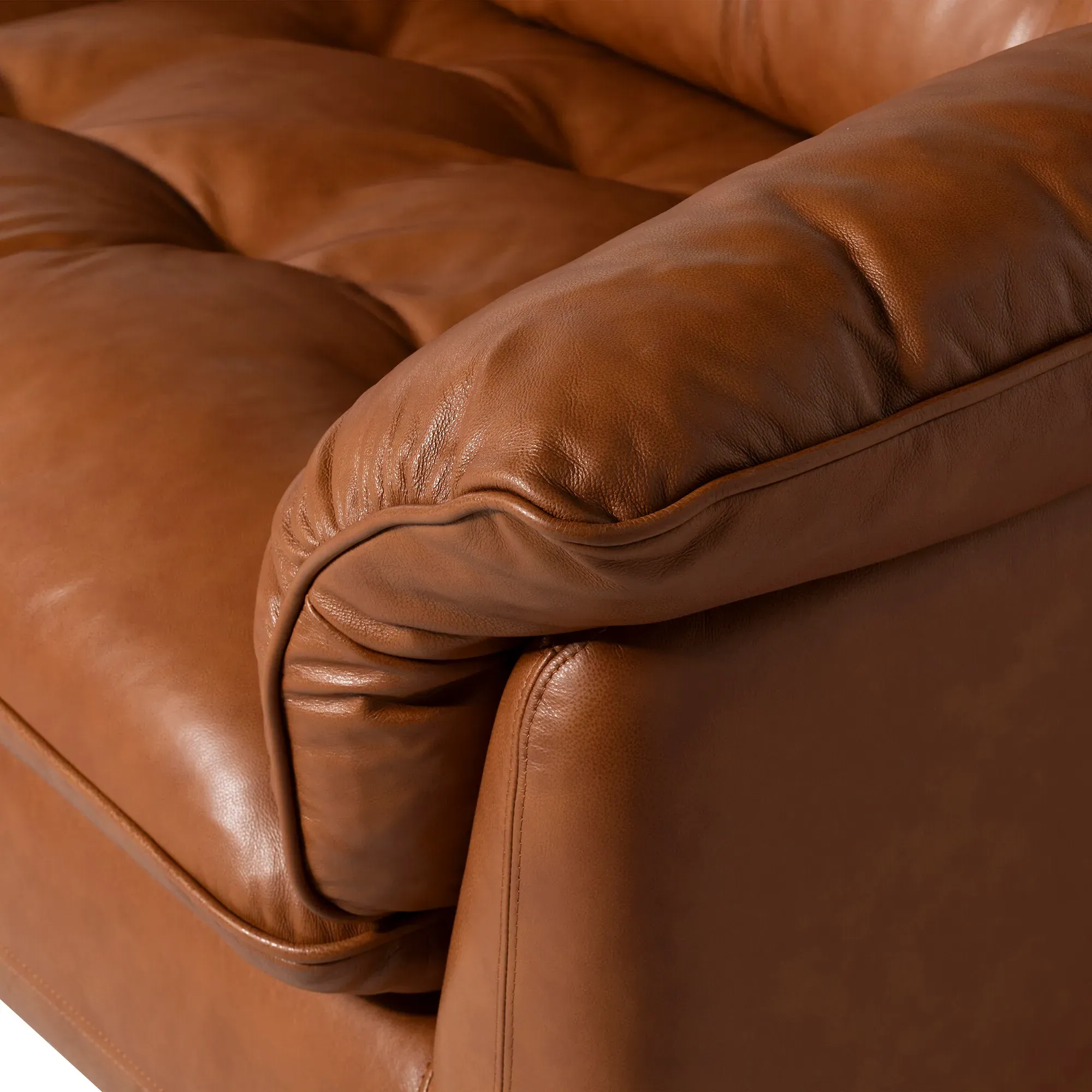 Pelle 2.5 Seater Sofa - Brown, Leather