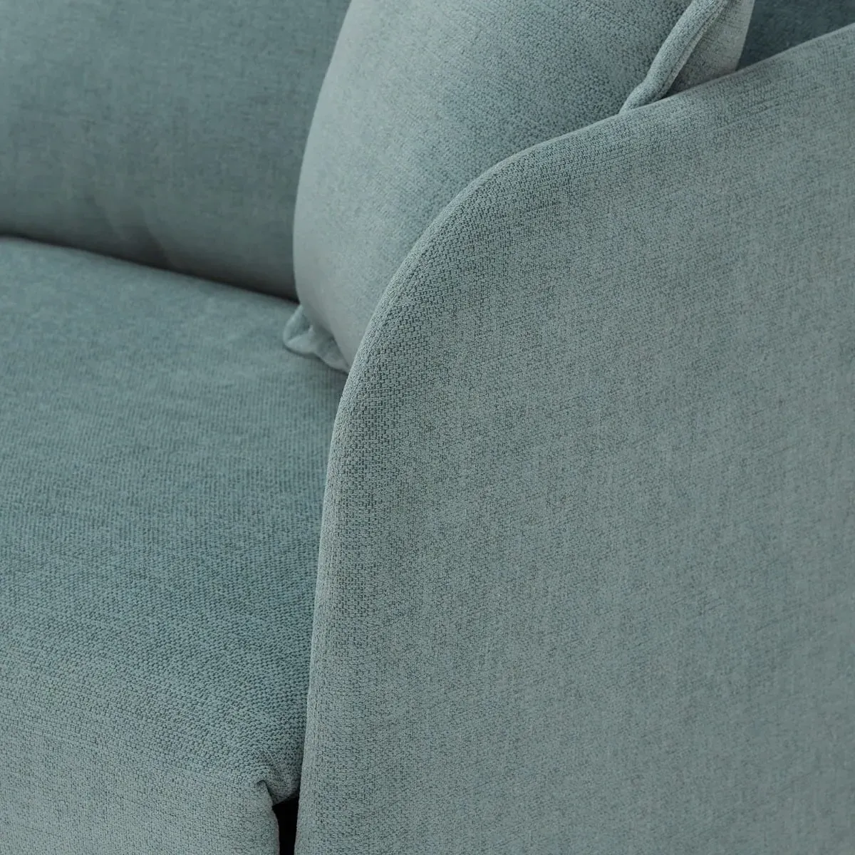 Perle 3-Seater Sofa Bed Curved - Teal, Fabric