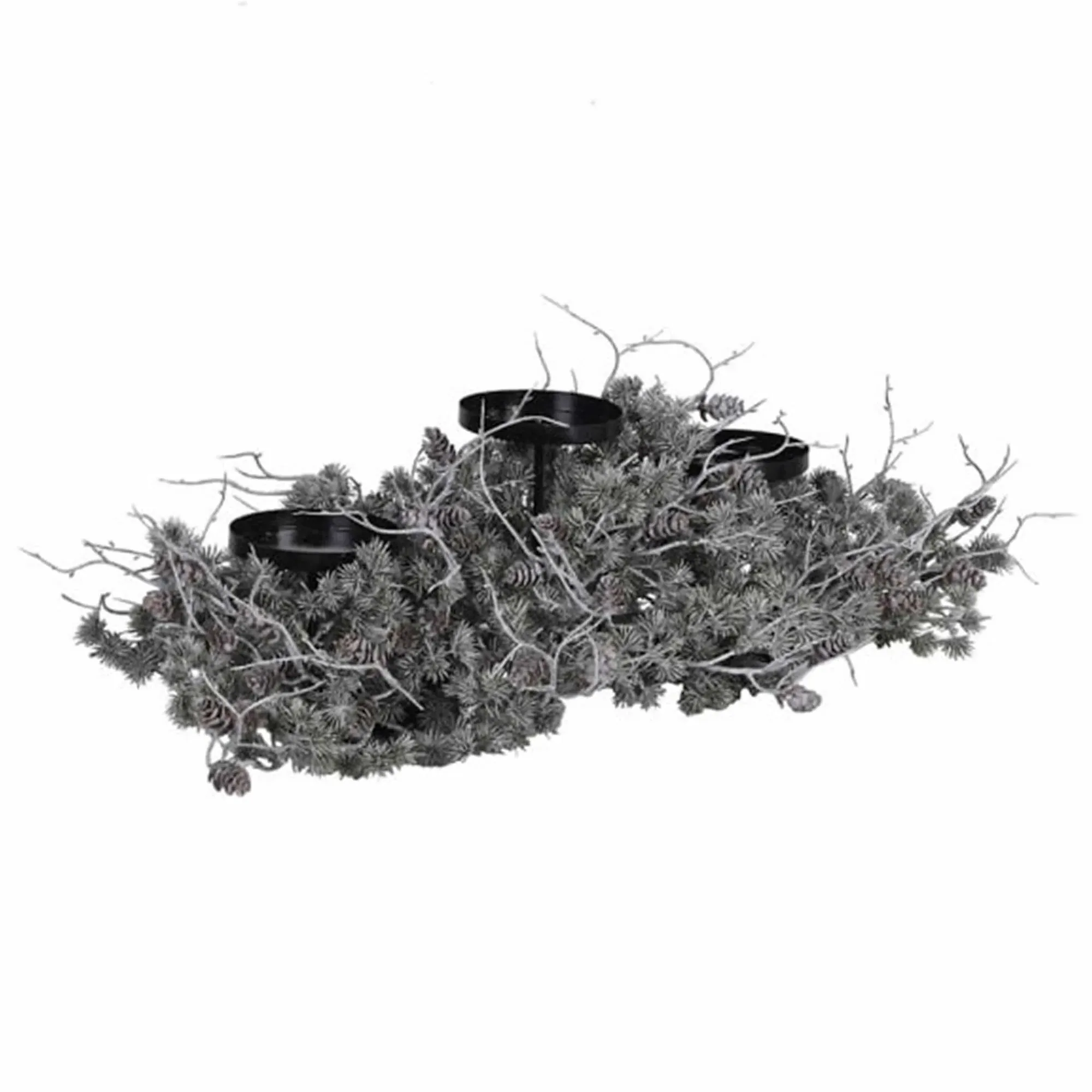 Pinecone Candle Centrepiece - Grey